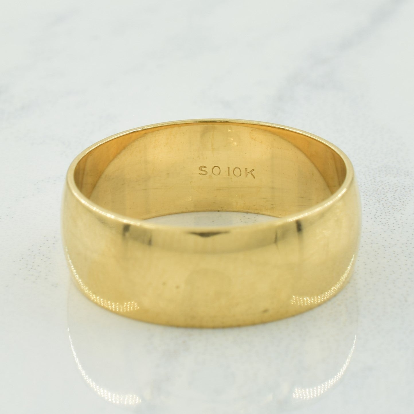 10k Yellow Gold Plain Cigar Band | SZ 8 |