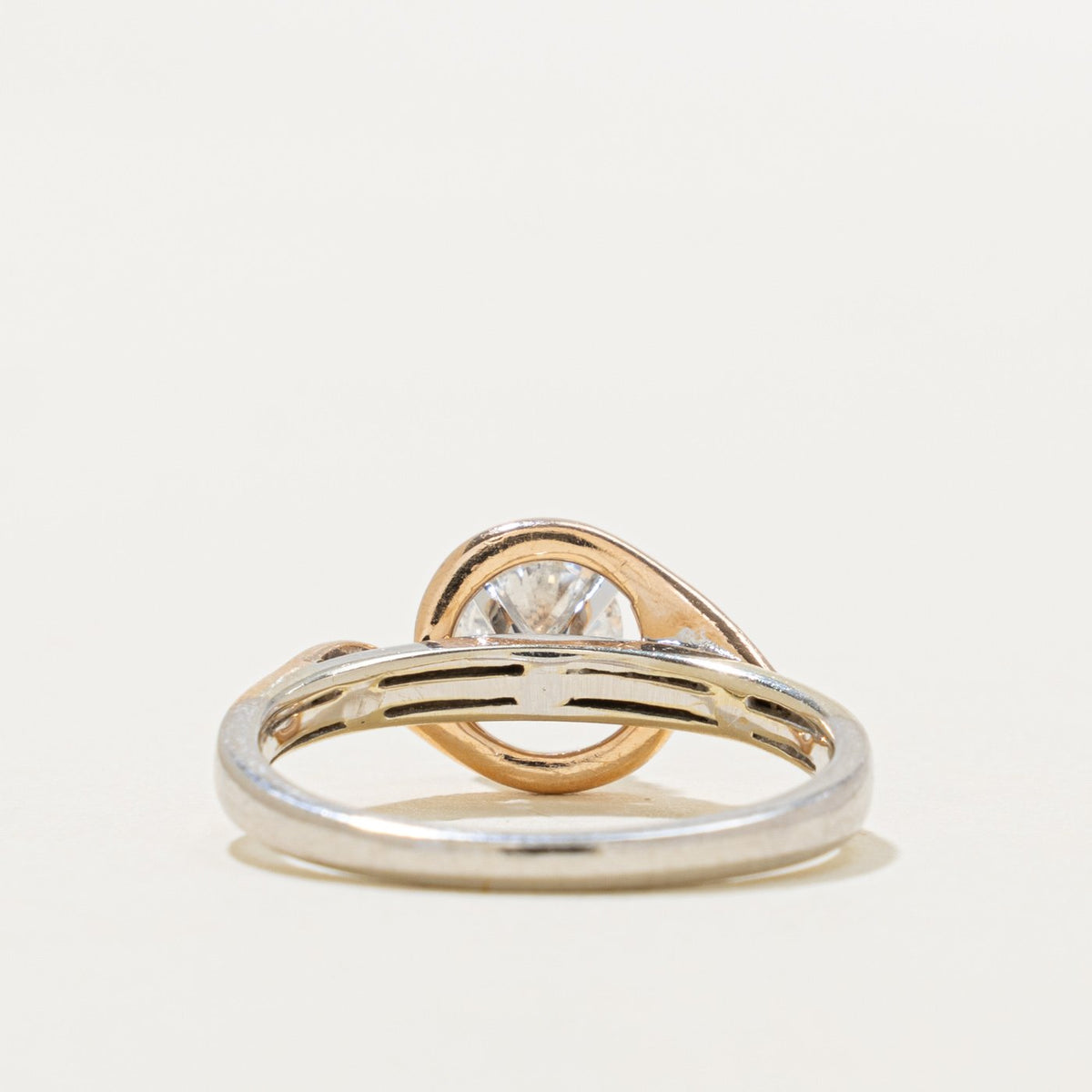 Solitaire Canadian Diamond Bypass Ring | 0.66ct I1 F | SZ 7.25