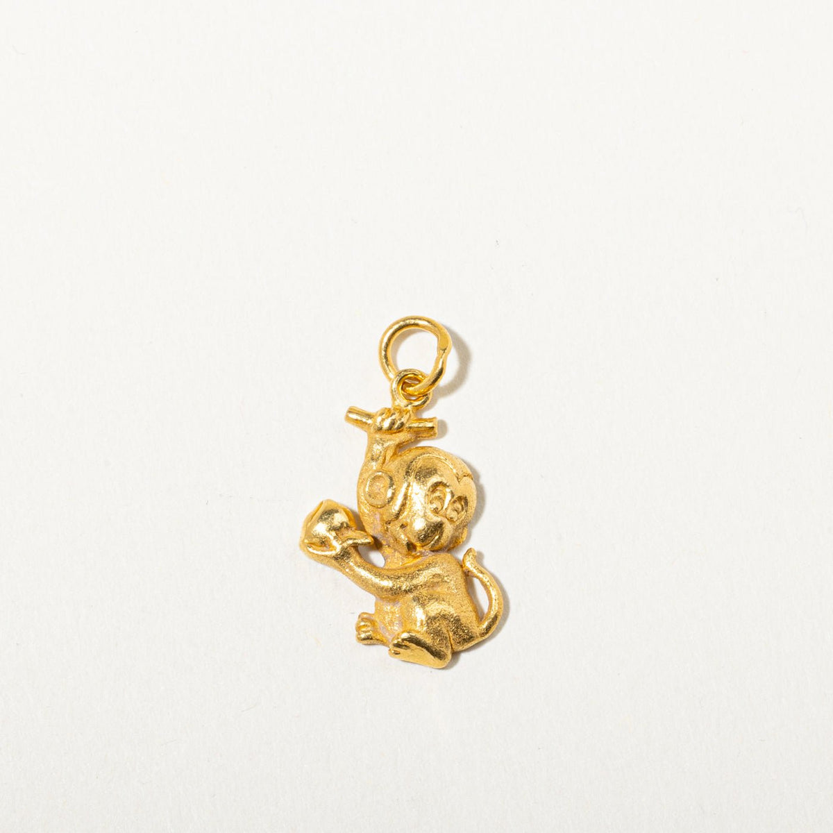 24k Yellow Gold Monkey Charm