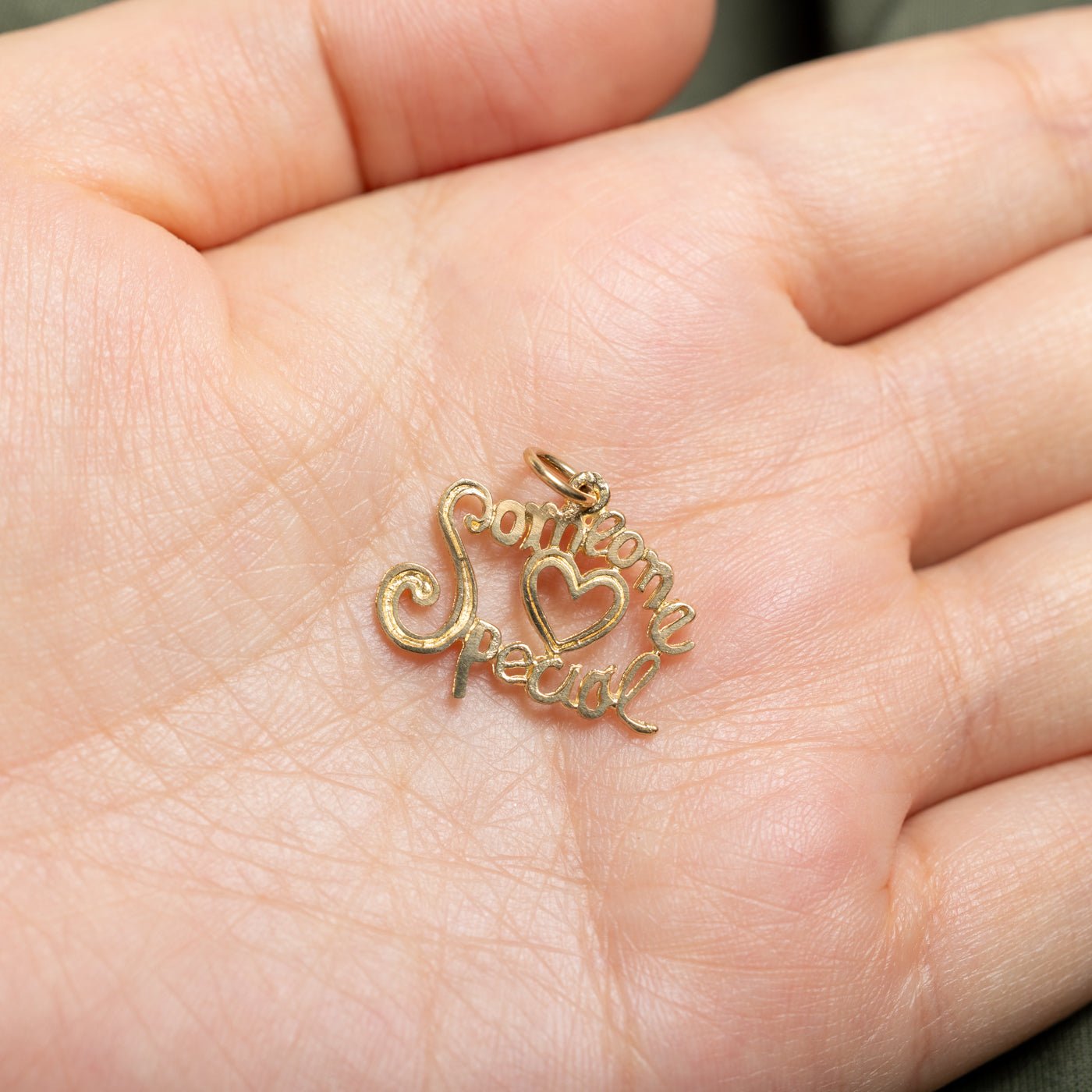 9k Yellow Gold "Someone ♡ Special" Lettered Charm