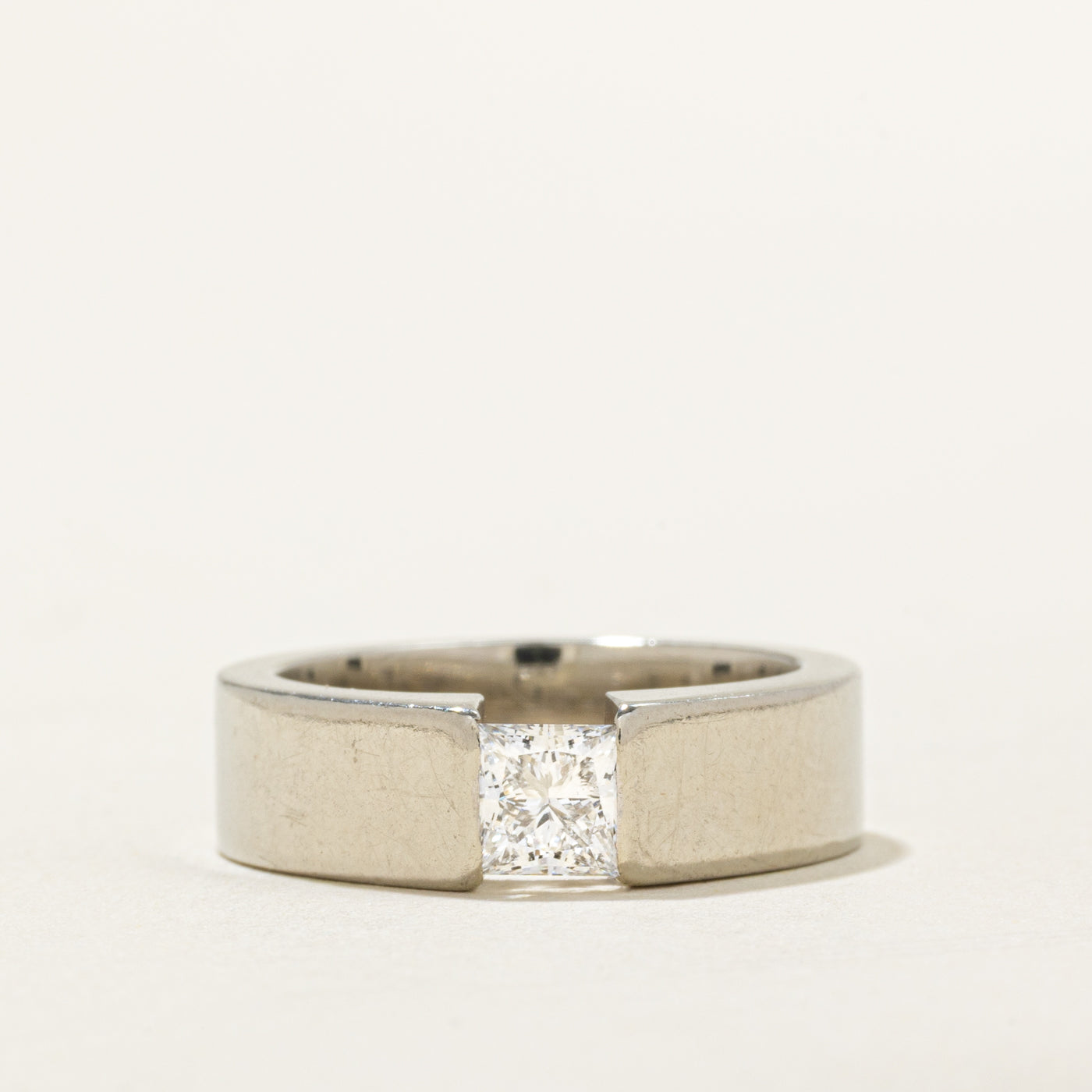Tension Set Solitaire Diamond Ring | 0.55ct | SZ 5.25 |