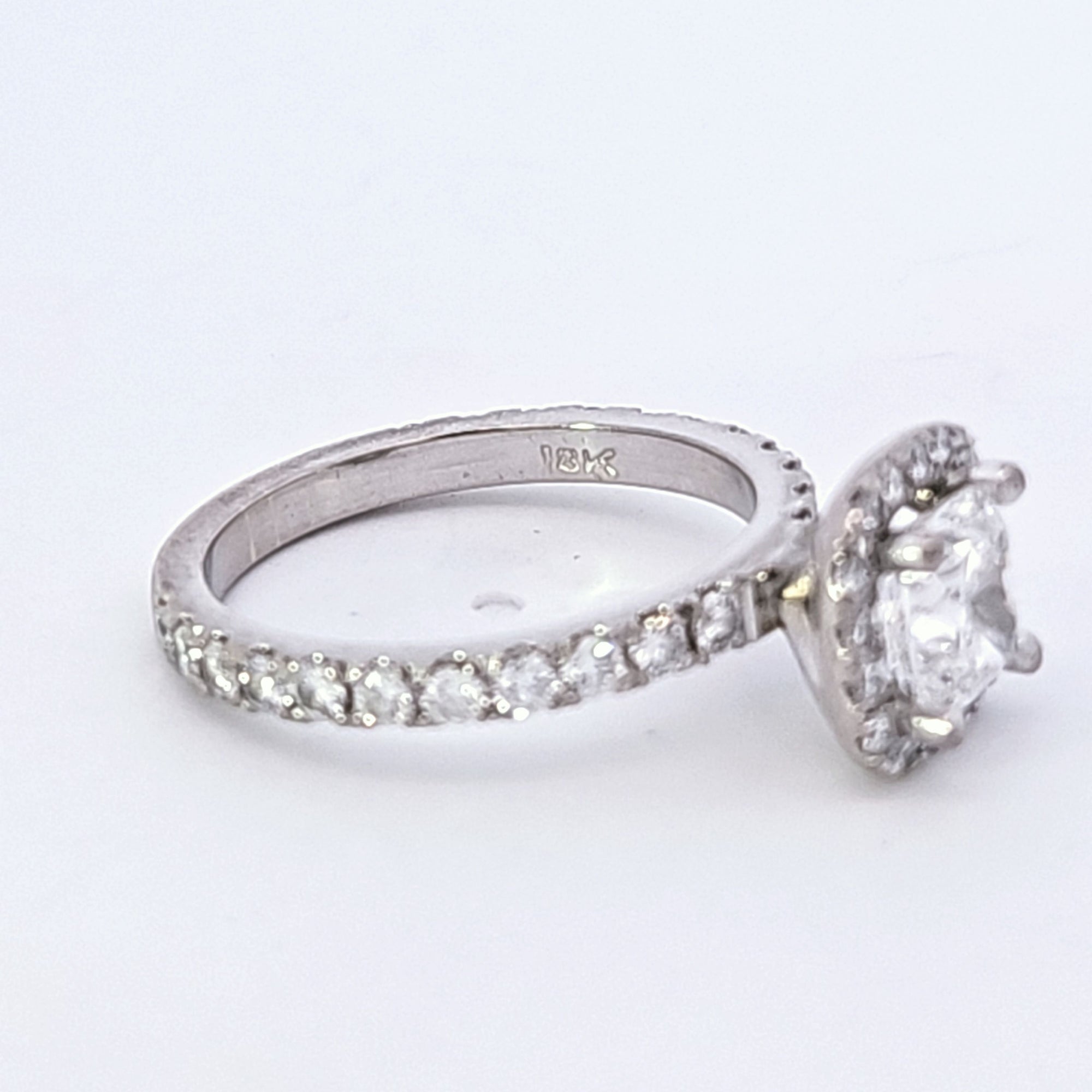 Cushion GIA Diamond Halo Engagement Ring | 1.62ctw | SZ 5 |