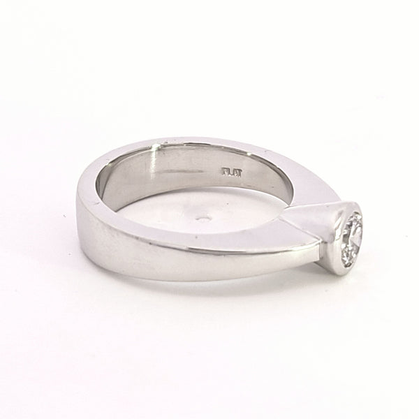 Platinum Bezel Set Canadian Diamond Engagement Ring | 0.70ct | SZ 7 |