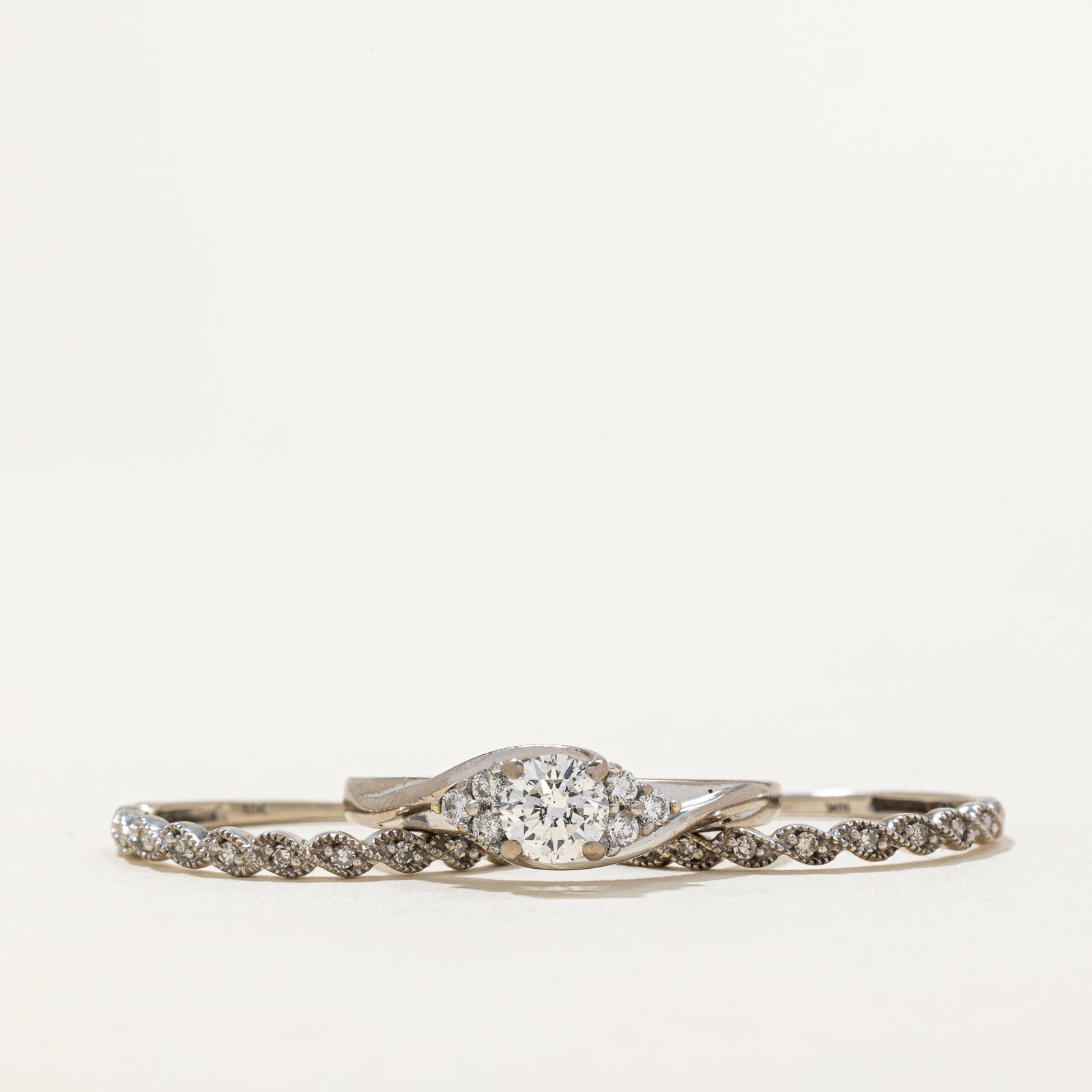Milgrain Detail Soldered Diamond Engagement Ring | 0.79ct | 9.25