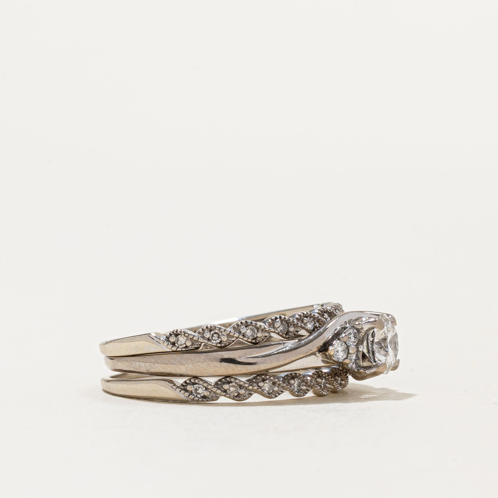 Milgrain Detail Soldered Diamond Engagement Ring | 0.79ct | 9.25