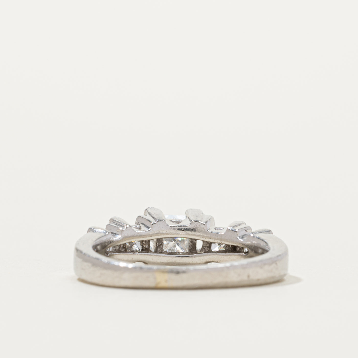 Bague en platine 900 sertie de diamants (réf. 801-721) | 0,50 ct | Taille 5,5