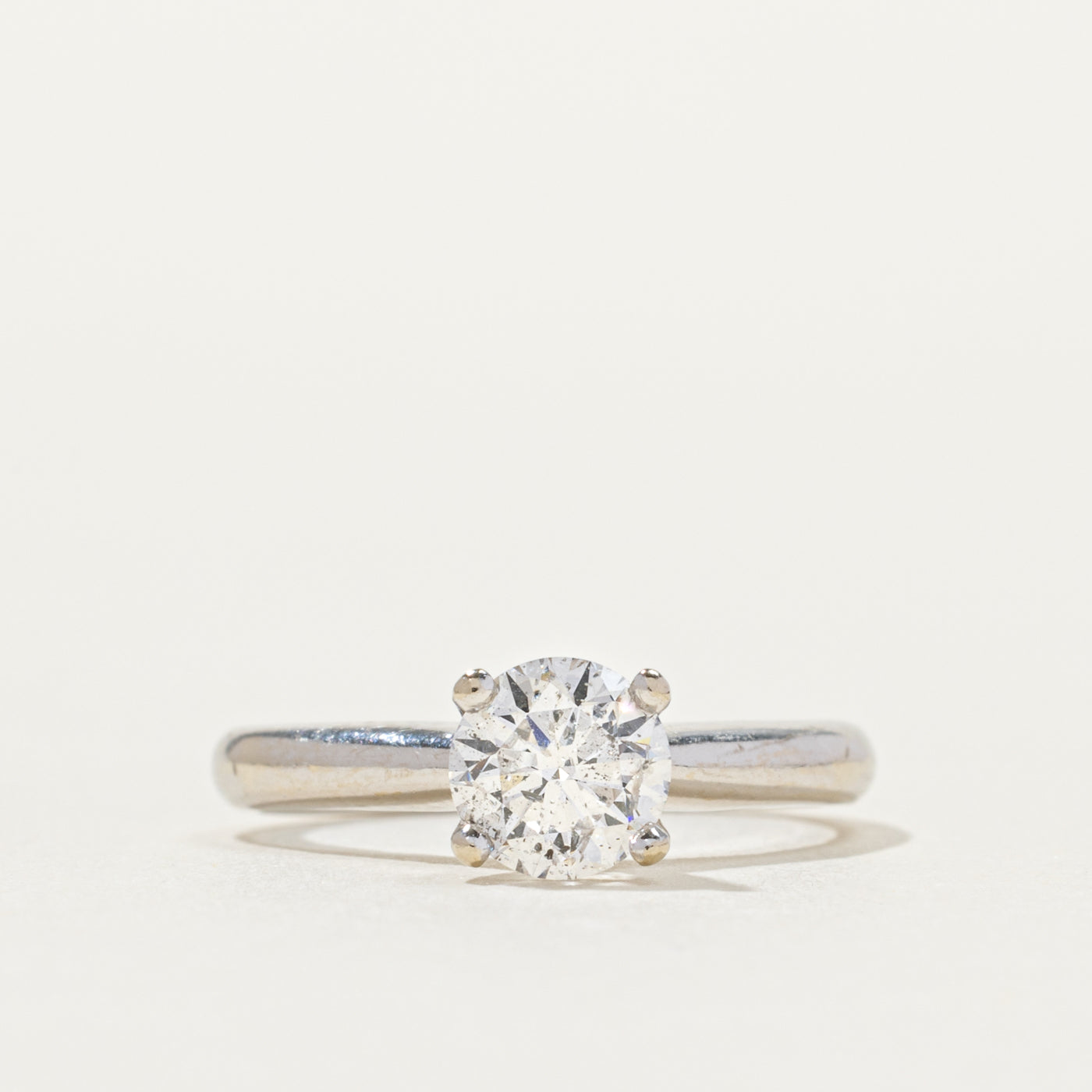 14k Round Brilliant Cut Solitaire Diamond Ring | 0.70ct I1 E Ex | SZ 5.25