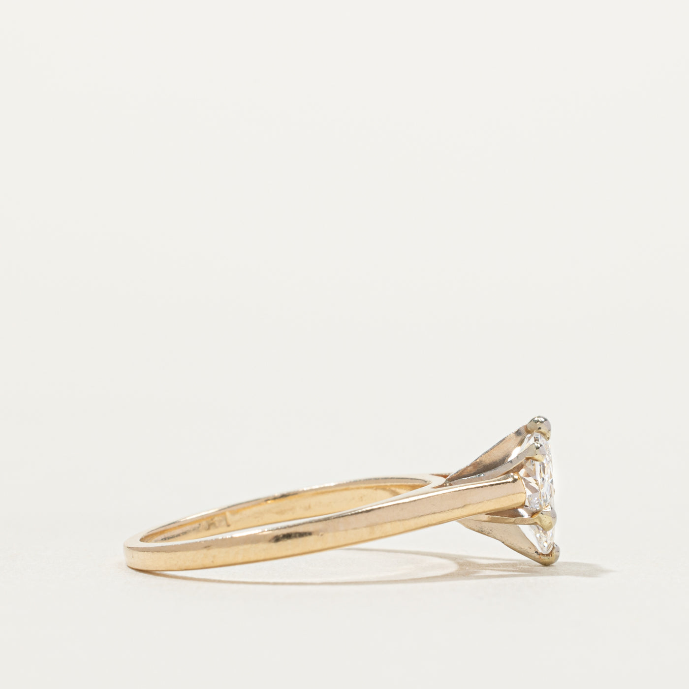 14k Solitaire Heart Cut Diamond Ring | 0.72ct SI1/SI2 I/J | SZ 4.75