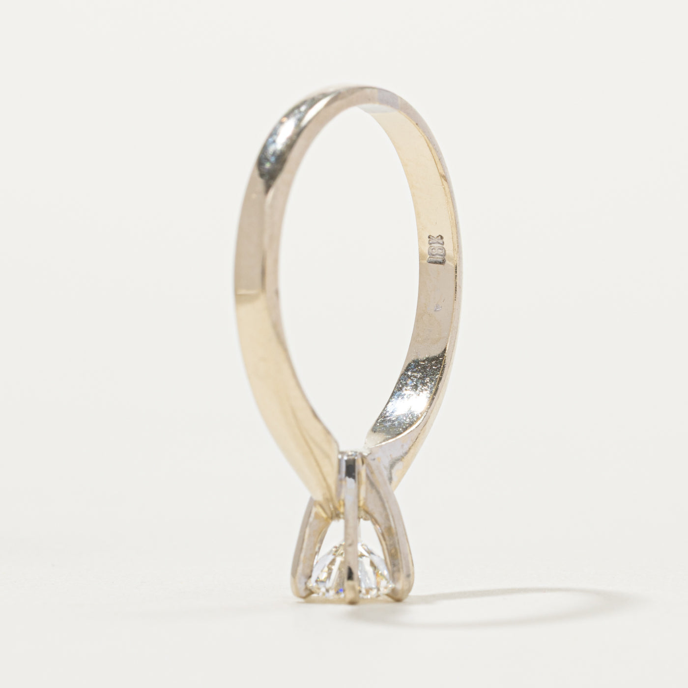 18k Six Prong Solitaire Round Brilliant Cut Diamond Ring | 0.61ct VS2/SI1 G | SZ 6.5