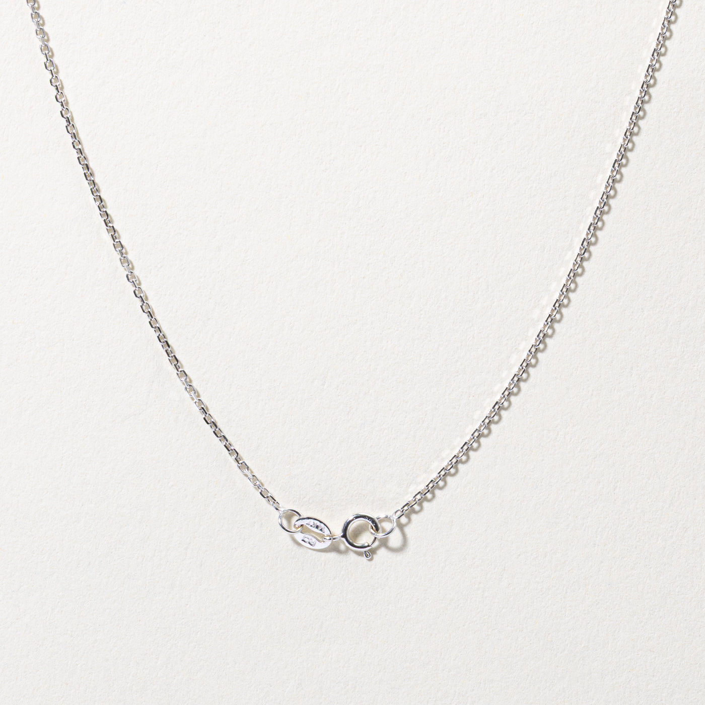 14k White Gold Solitaire Diamond Pendant Necklace | 1.0ct I2 H | 17"
