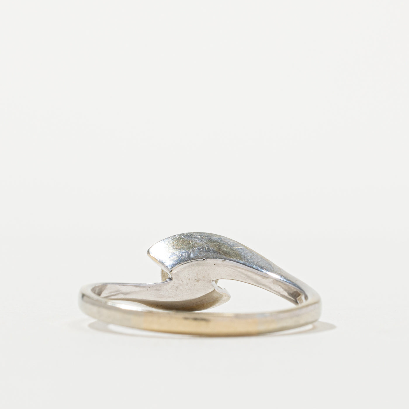 19k Solitaire Diamond Bypass Ring | 0.66ct I1/I2 J/K | SZ 9.75