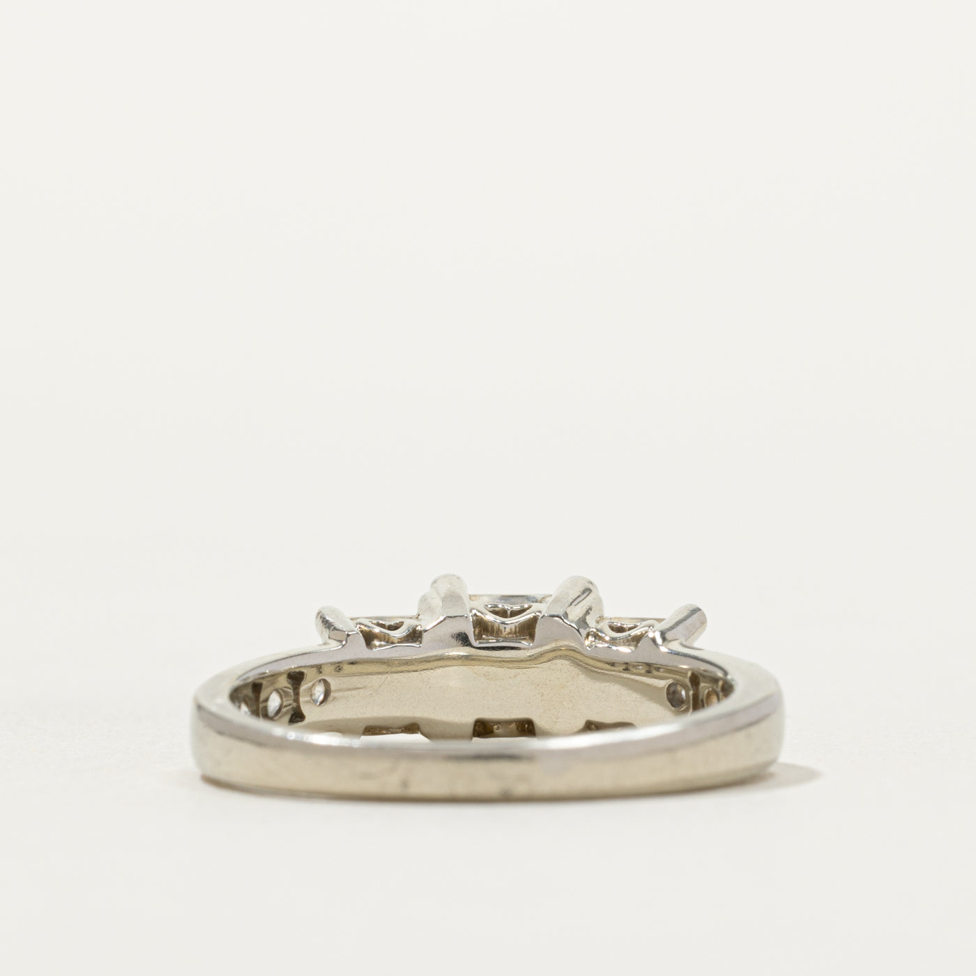 Canadian Princess Cut Diamond Accented Ring | 0.90ct SI2 I, 0.99ctw | SZ 7.5