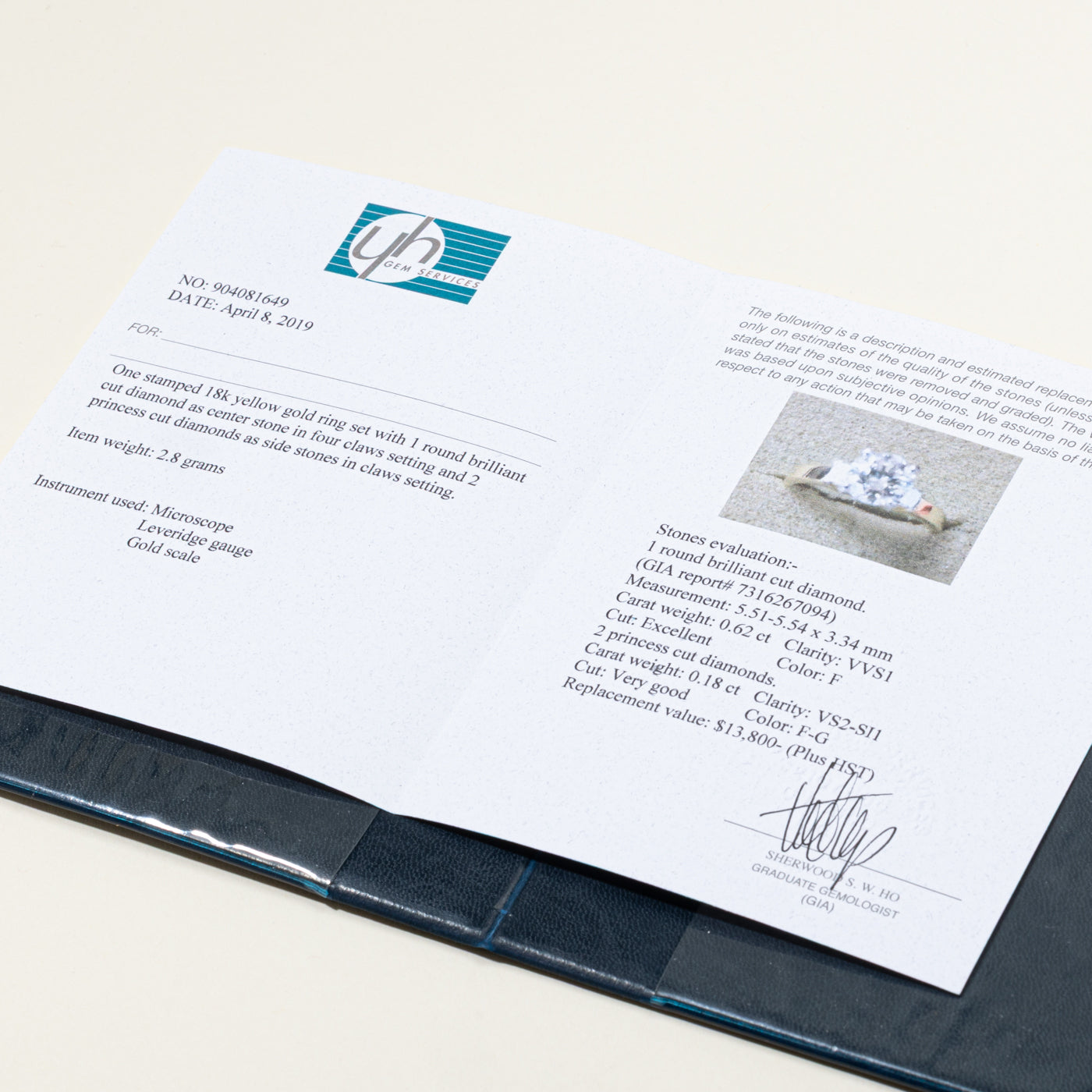 Bague bicolore en or 18 carats (réf. 801-764) sertie de diamants | 0,18 ct | Taille 3,5