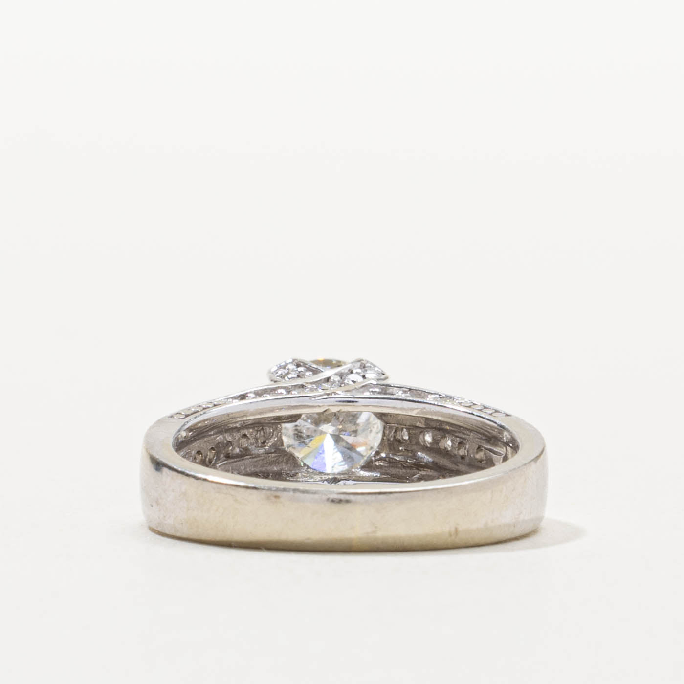 18k Diamond Cathedral Ring | 1.00ct SI2/I2 G/H, 0.10ctw | SZ 5