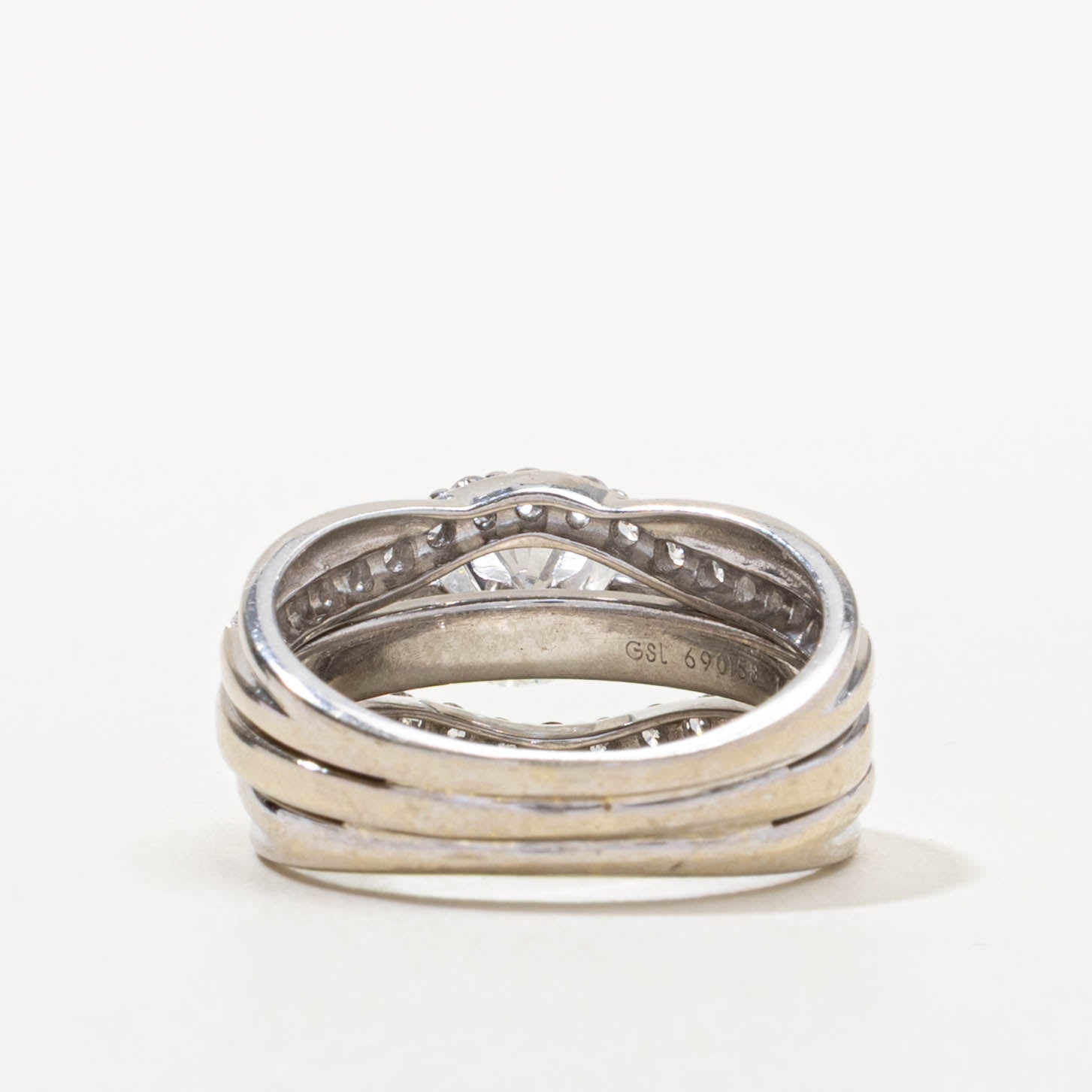 14k Multi-Row Diamond Split Ring | 1.65ctw | SZ 7
