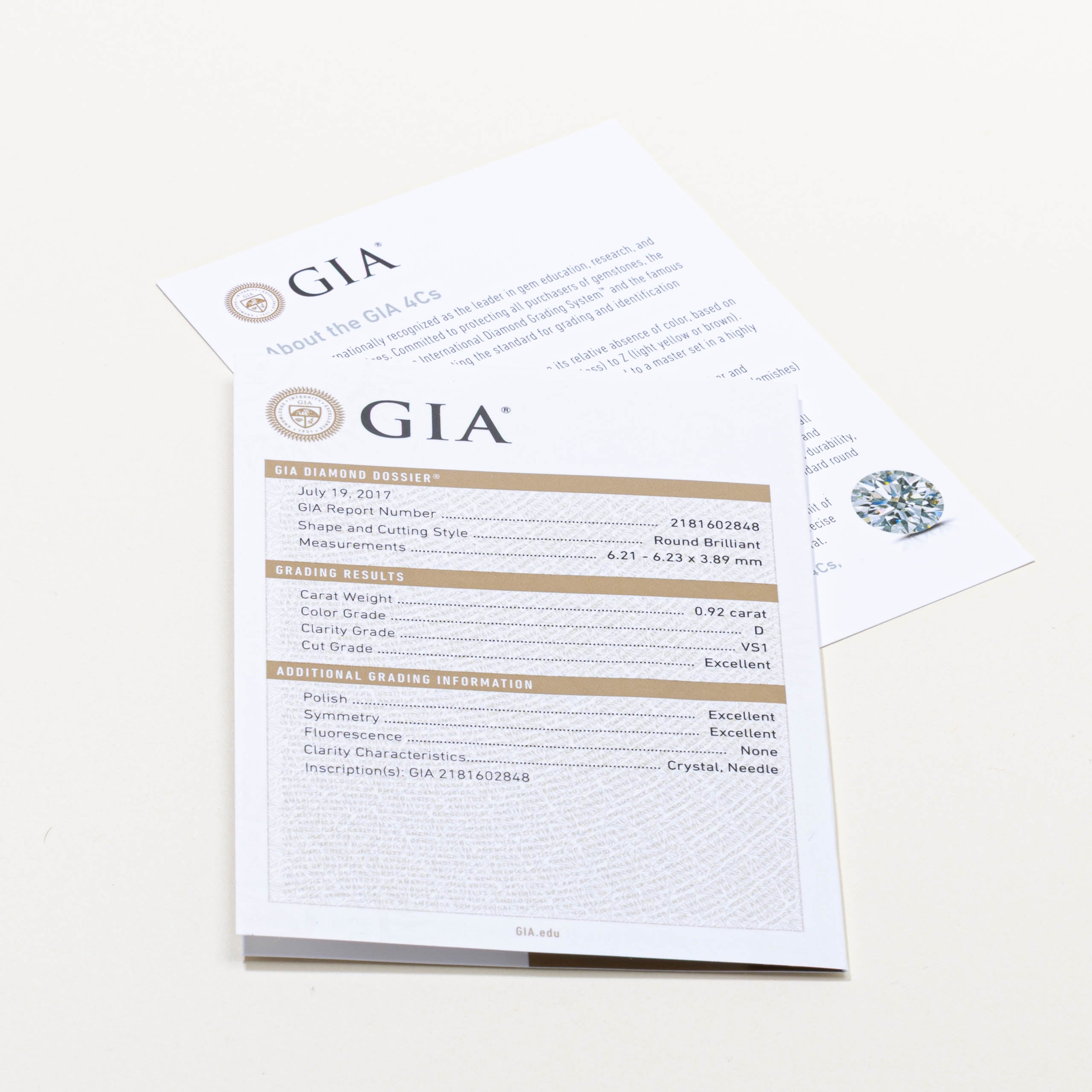 GIA Prong Set Diamond Engagement Ring | 0.98ctw | SZ 6