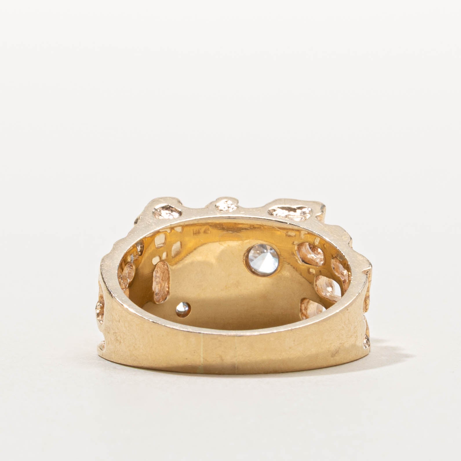 14k Diamond Brutalist Cocktail Ring | 1.13ctw | SZ 10.5