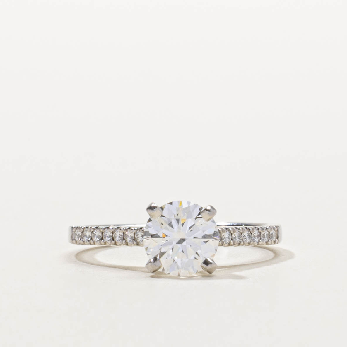 ‘Blue Nile’ GIA Diamond with Accents Ring | 1.31ctw | SZ 5