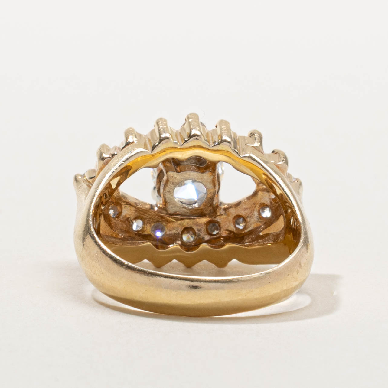 14k Diamond Eye Halo Ring | 1.66ctw | SZ 7.75