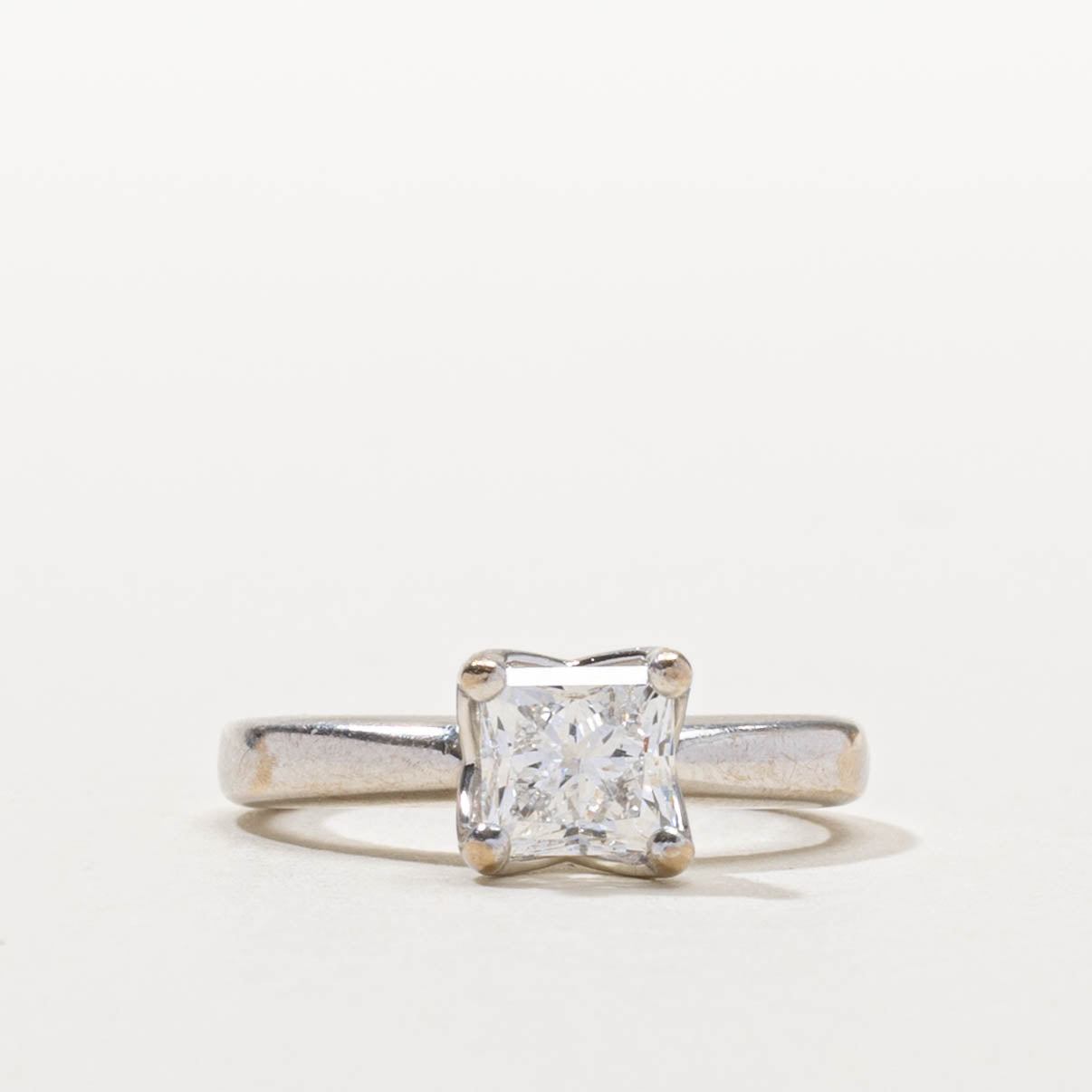 18k Princess Cut Diamond Engagement Ring | 1.00ct I1 E | SZ 3.5