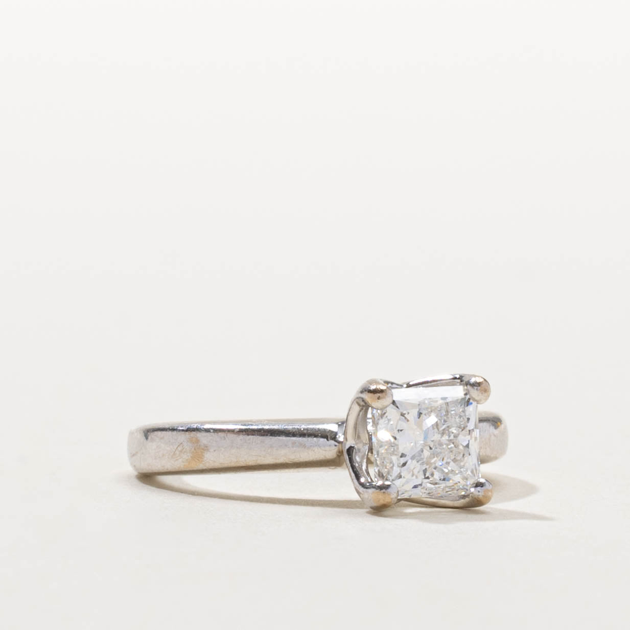 18k Princess Cut Diamond Engagement Ring | 1.00ct I1 E | SZ 3.5