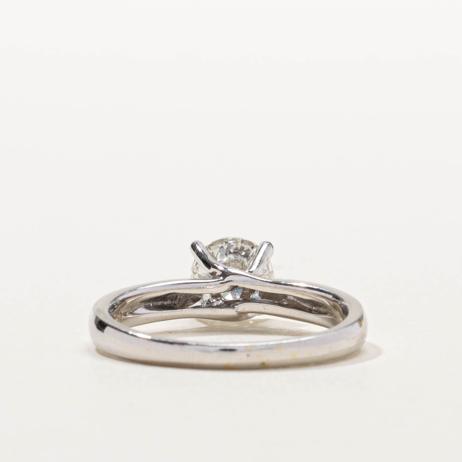 18k Solitaire Diamond Tapered Ring | 1.06ct VS2/SI1 H/I | SZ 7