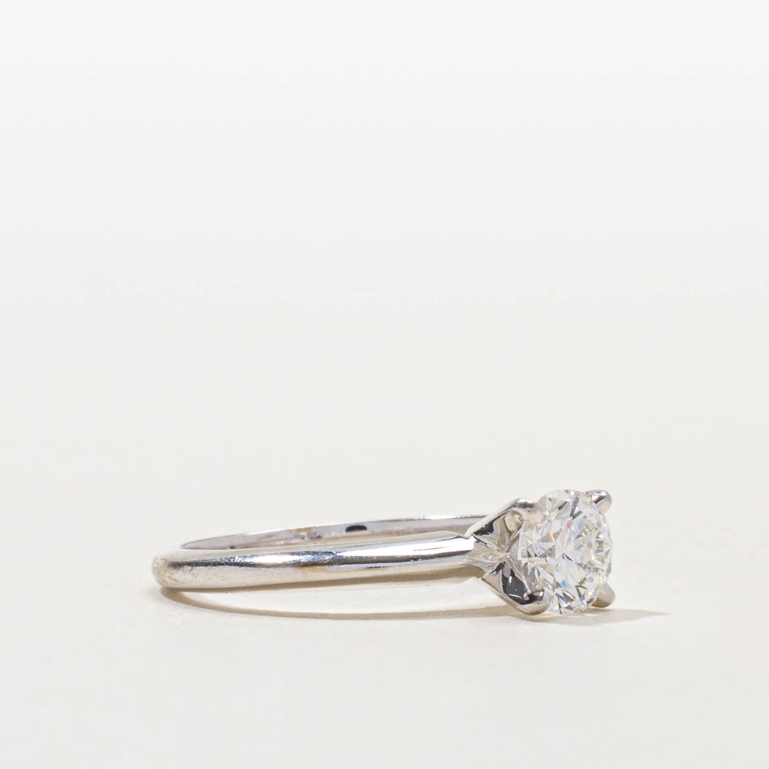 18k Solitaire Diamond Engagement Ring | 0.76ct IF F | SZ 6.25