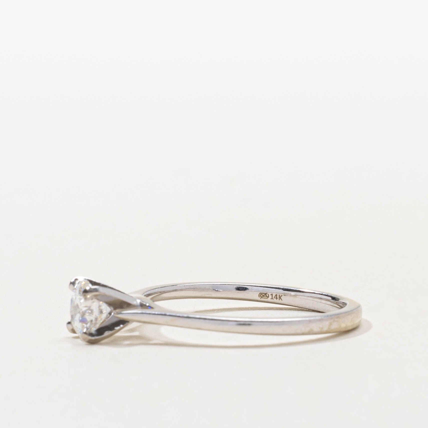 GIA Solitaire Diamond Engagement Ring | 0.53ct VS1, F | SZ 7.25