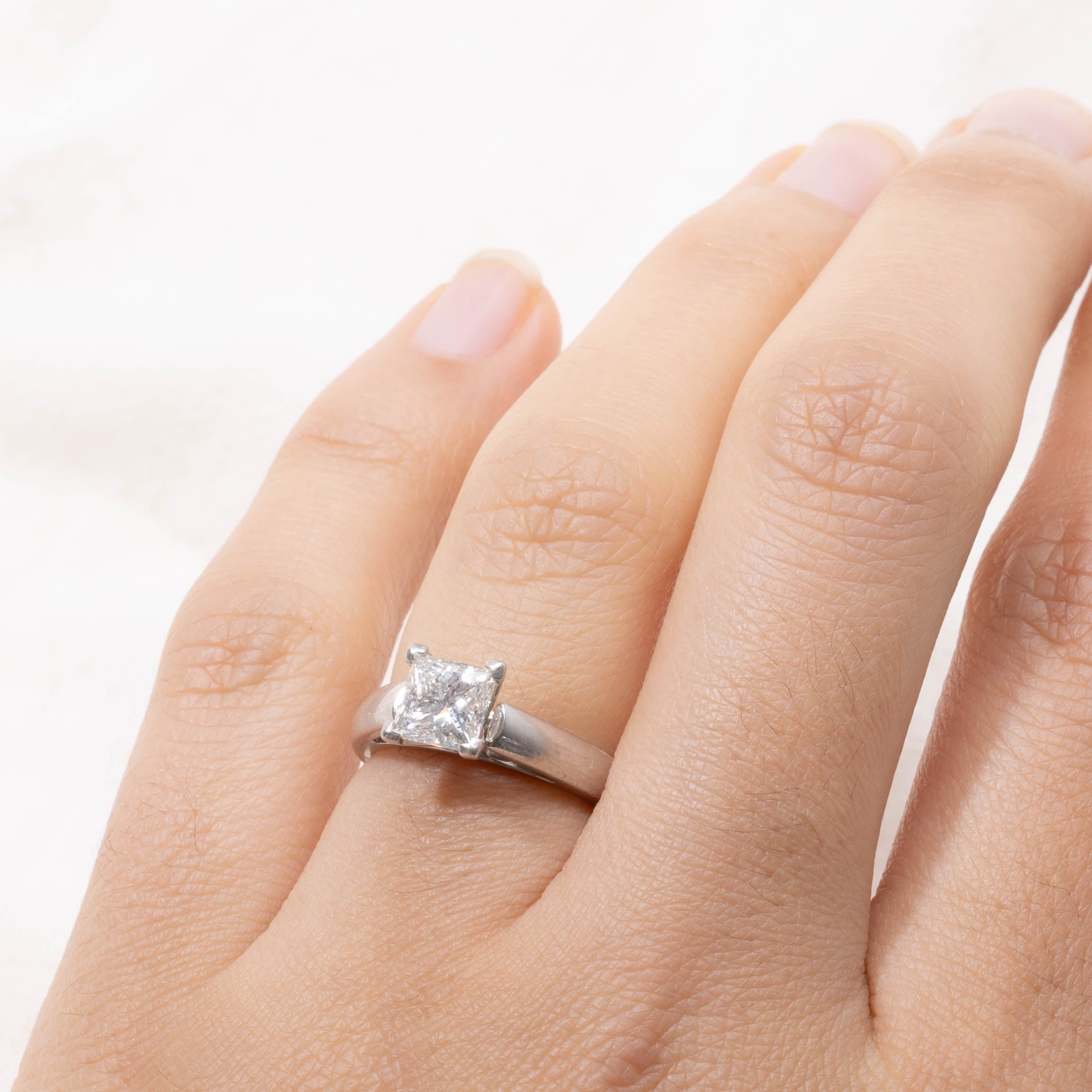 950 Platinum Princess Cut Diamond Ring | 1.04ct VS1 G | SZ 4.25