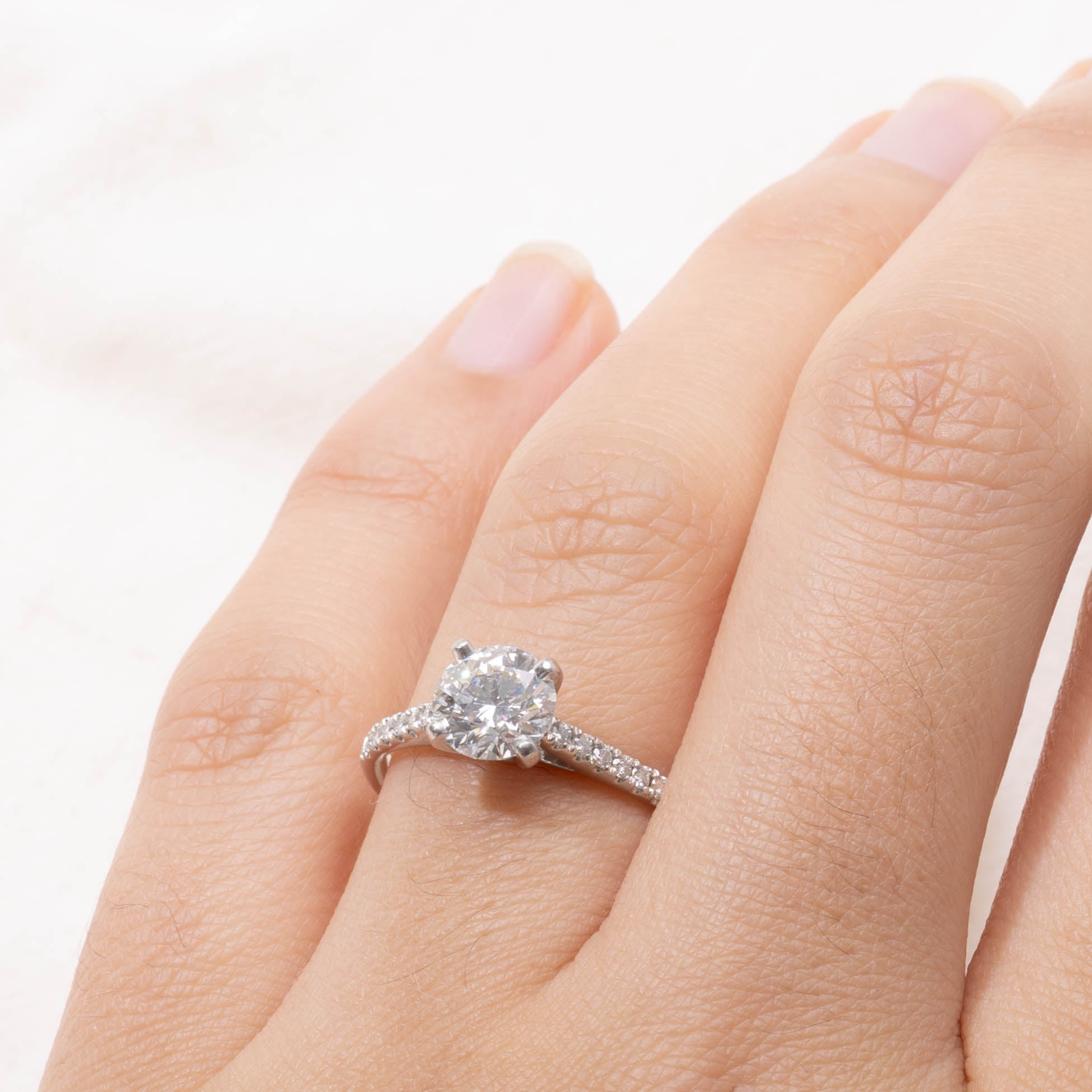 ‘Blue Nile’ GIA Diamond with Accents Ring | 1.31ctw | SZ 5