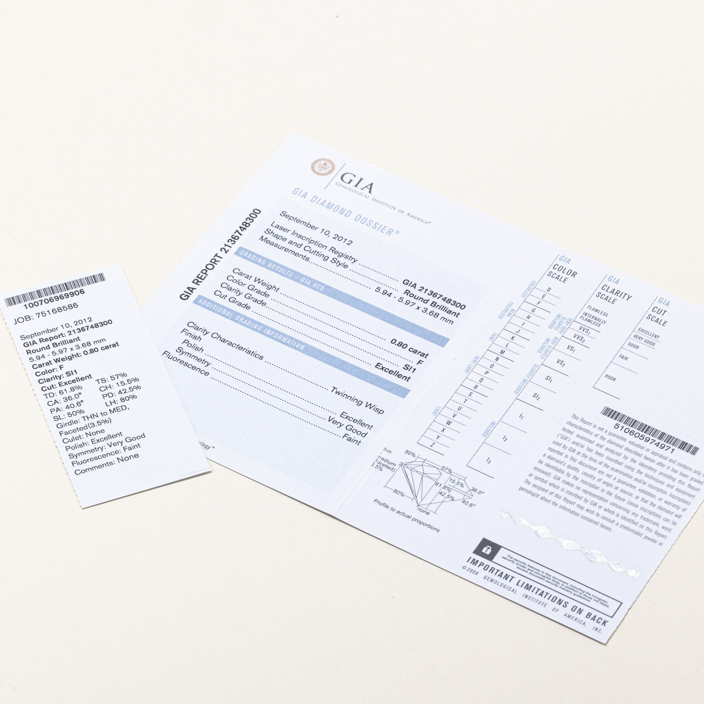 GIA Diamond Halo Engagement Ring | 0.80ct SI1 F Ex, 0.22ctw | SZ 5.25