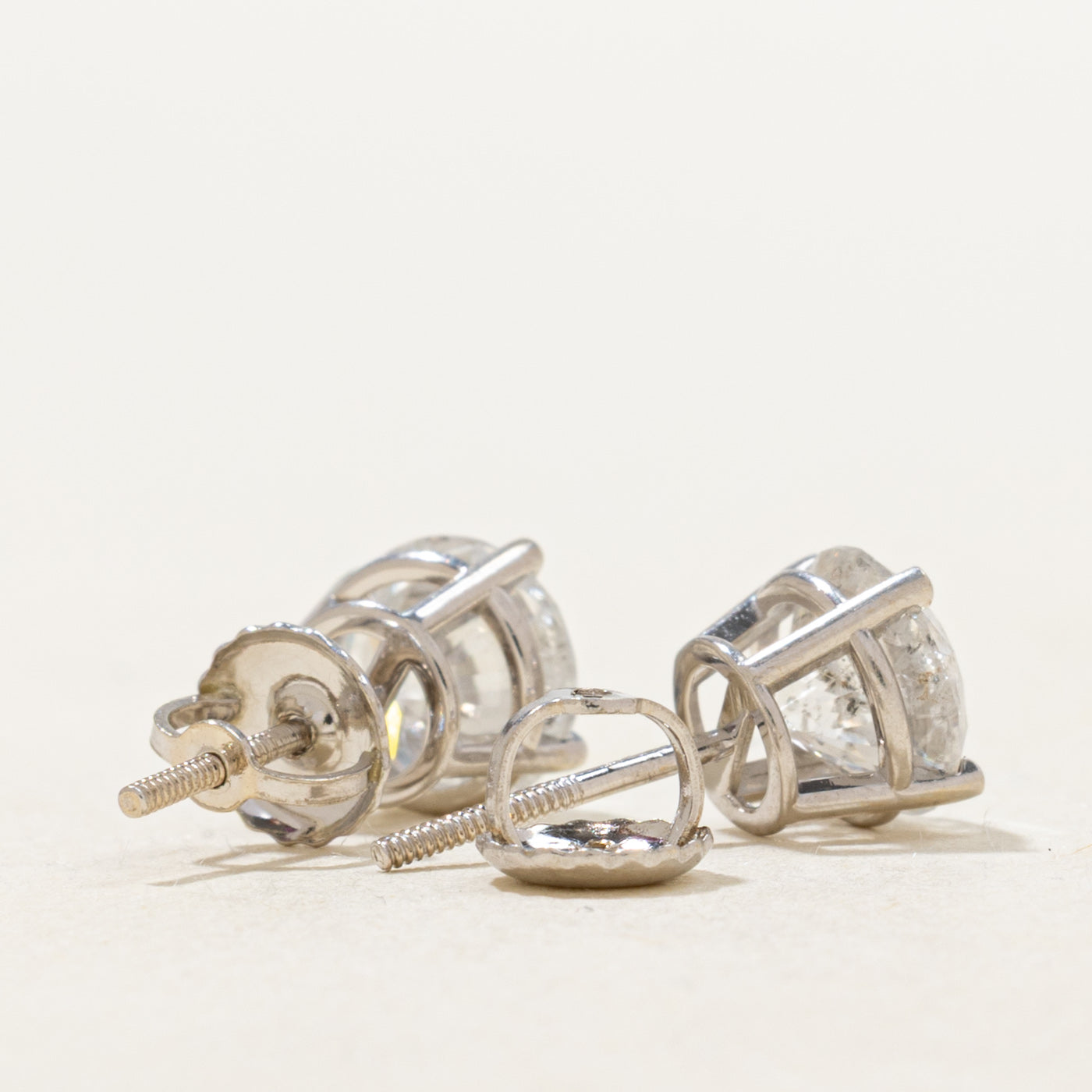Diamond Stud Earrings | 2.08ctw I2 G/H