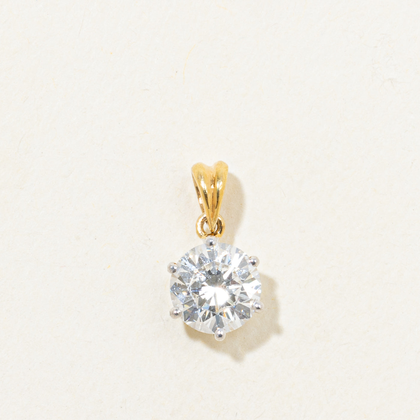 Solitaire Basket Set Diamond Pendant | 0.95ct VS1/VS2 G/H