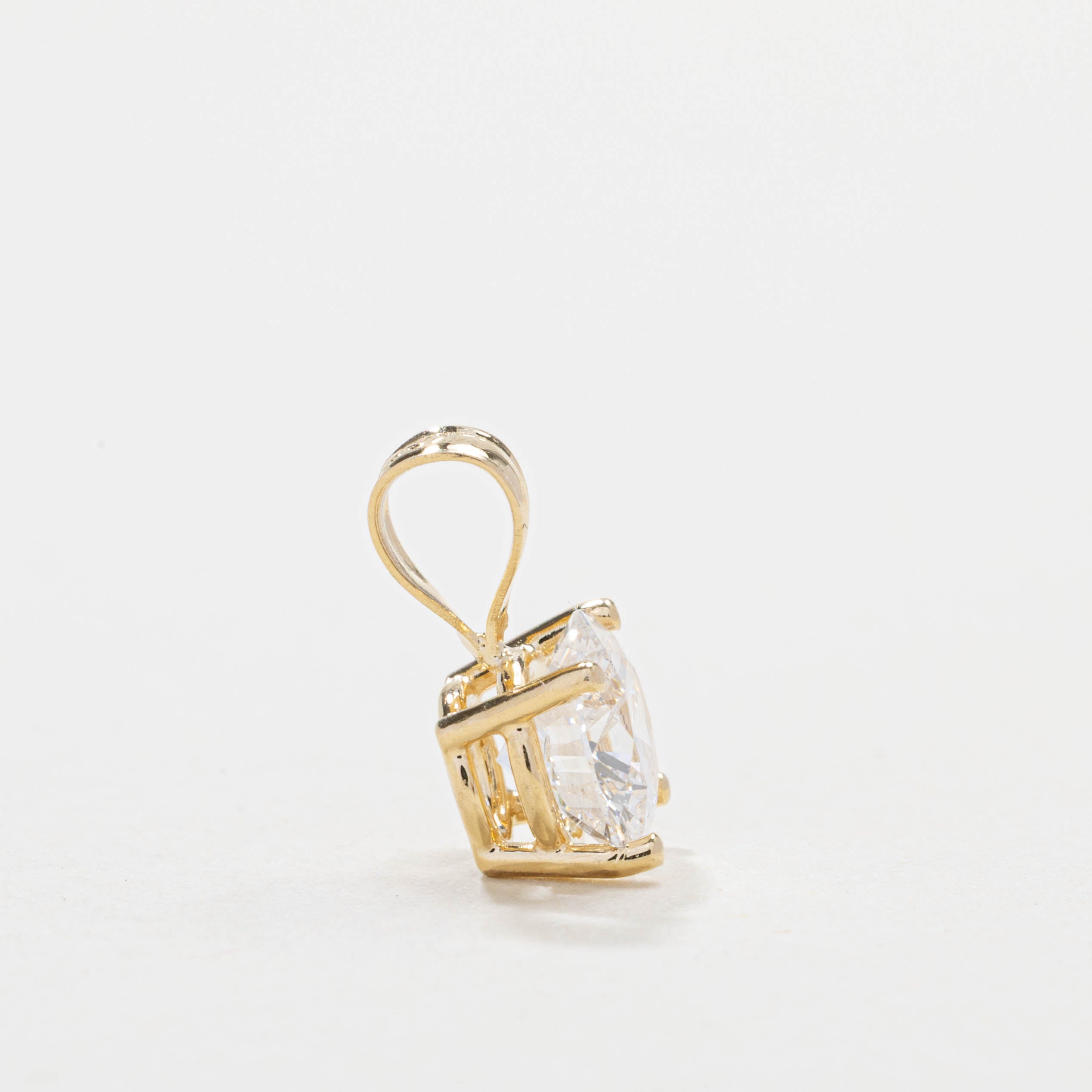 14K Solitaire Diamond Pendant | 1.22ct I2 H