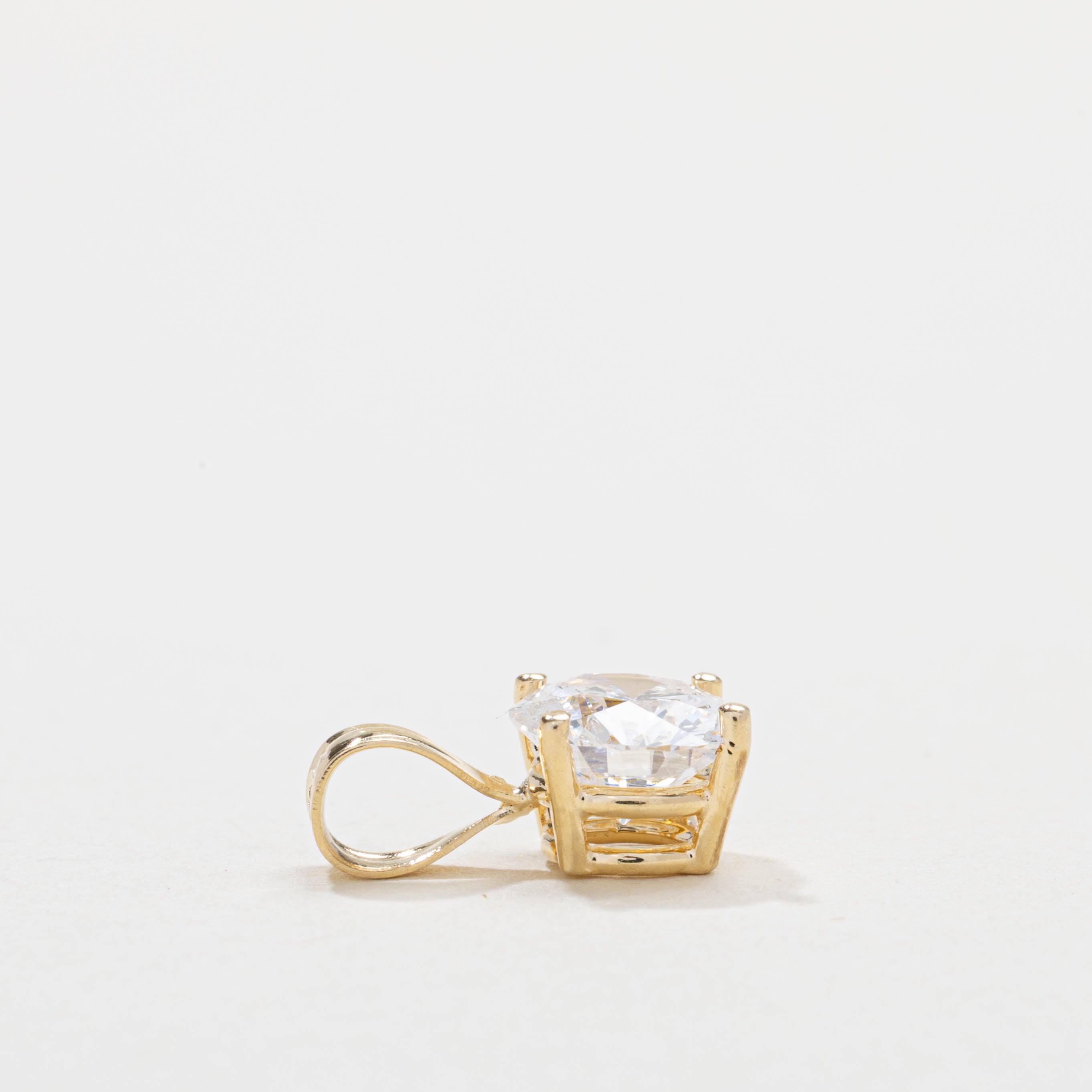 14K Solitaire Diamond Pendant | 1.22ct I2 H