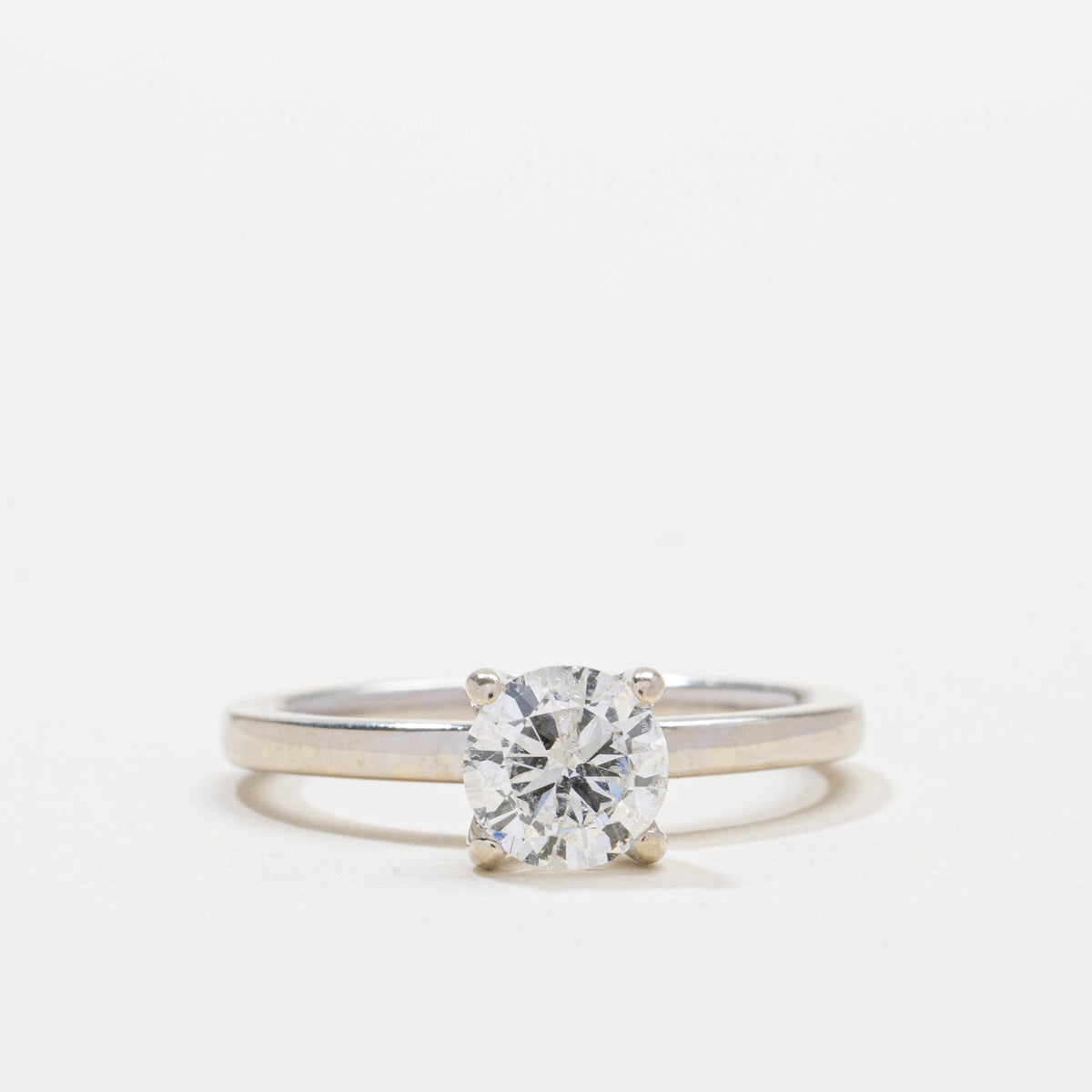 Canadian 14K Solitaire Diamond Ring | 1.03ct I1 I, 0.04ctw | SZ 7.0