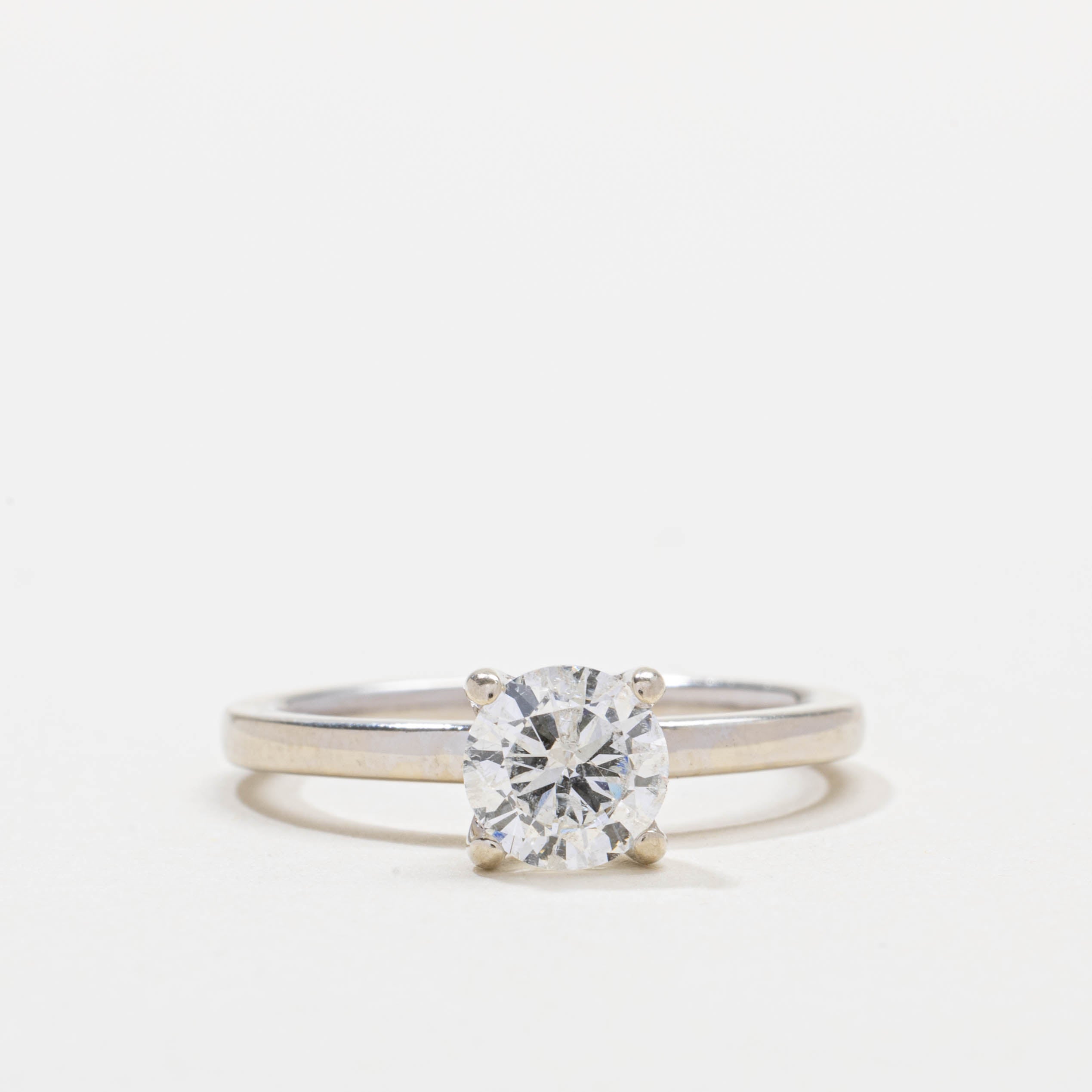 Canadian 14K Solitaire Diamond Ring | 1.03ct I1 I, 0.04ctw | SZ 7.0