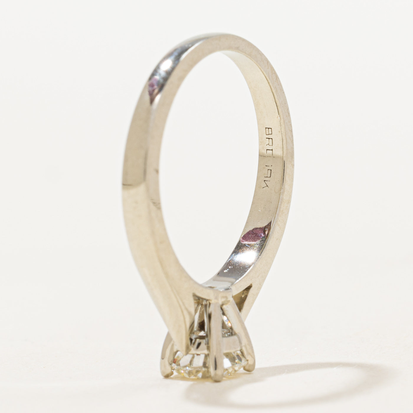 Bague de fiançailles solitaire en diamant | 0,59 ct SI1/SI2 H/I | Taille 5