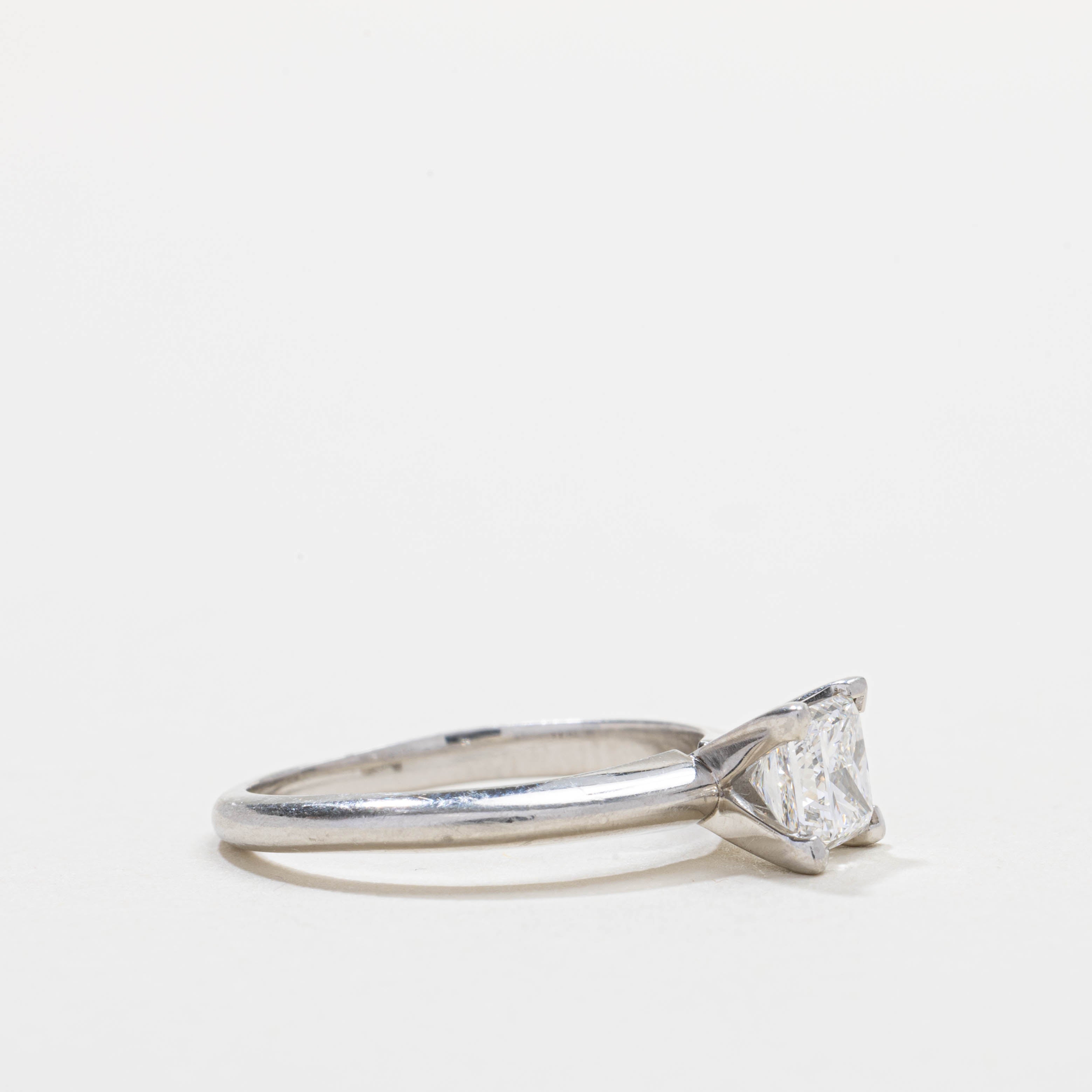 GIA Solitaire Princess Cut Diamond Ring | 0.90ct IF F | SZ 6.0