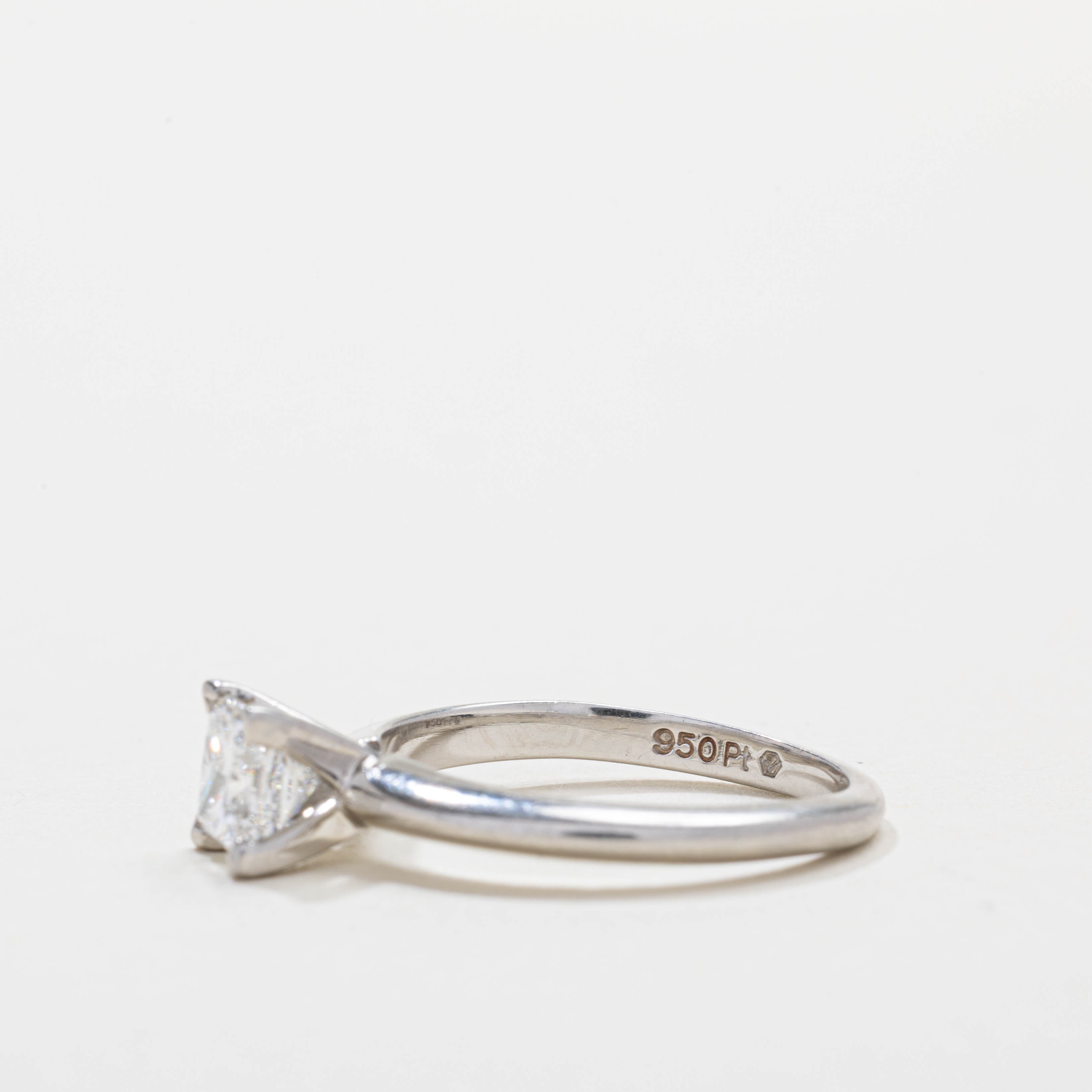GIA Solitaire Princess Cut Diamond Ring | 0.90ct IF F | SZ 6.0