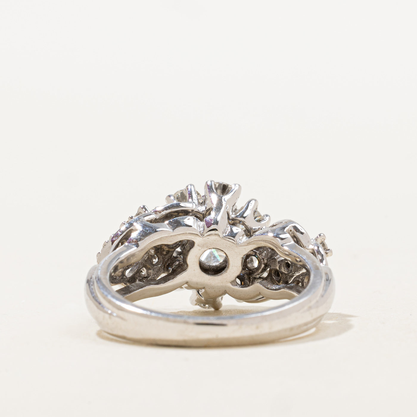 Diamond Cluster Engagement Ring | 1.00ct SI1 G/H, 0.90ctw | SZ 6