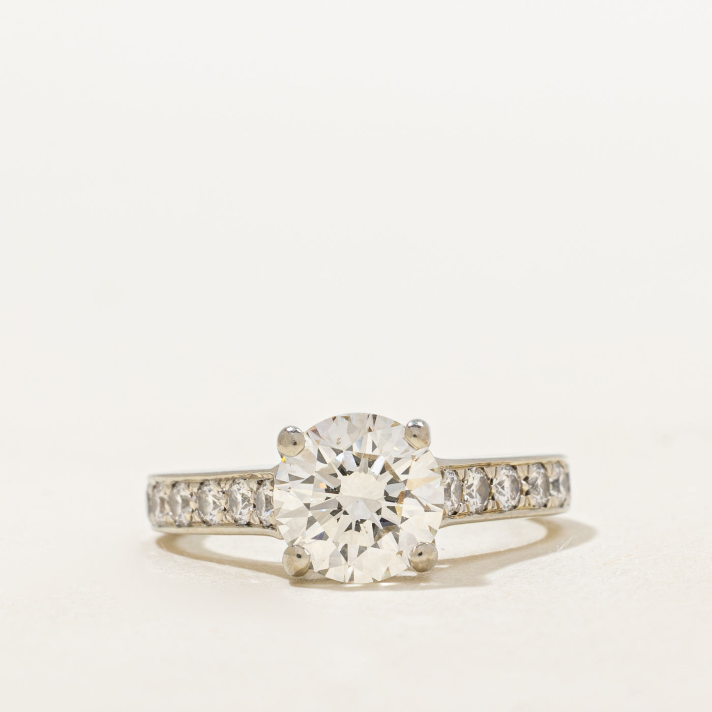 Diamond Accented Engagement Ring | 1.50ct SI1 G, 0.36ctw | SZ 5.5