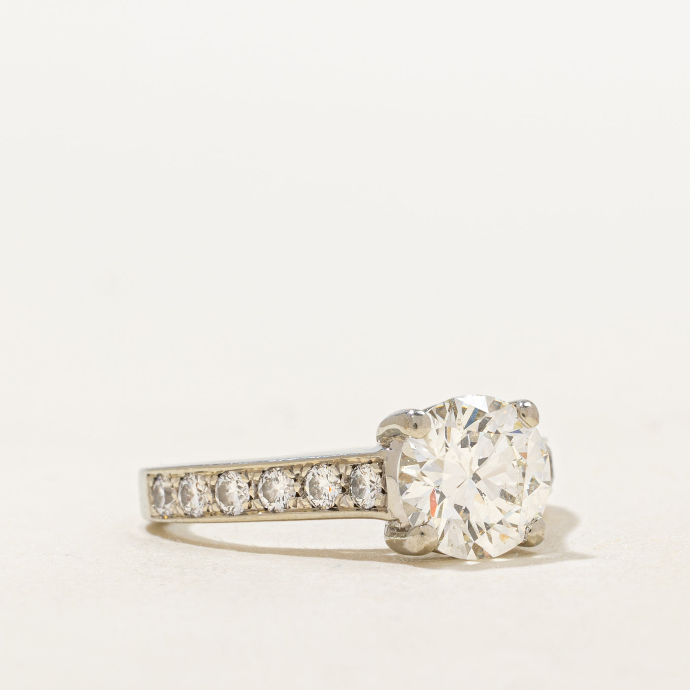 Diamond Accented Engagement Ring | 1.50ct SI1 G, 0.36ctw | SZ 5.5