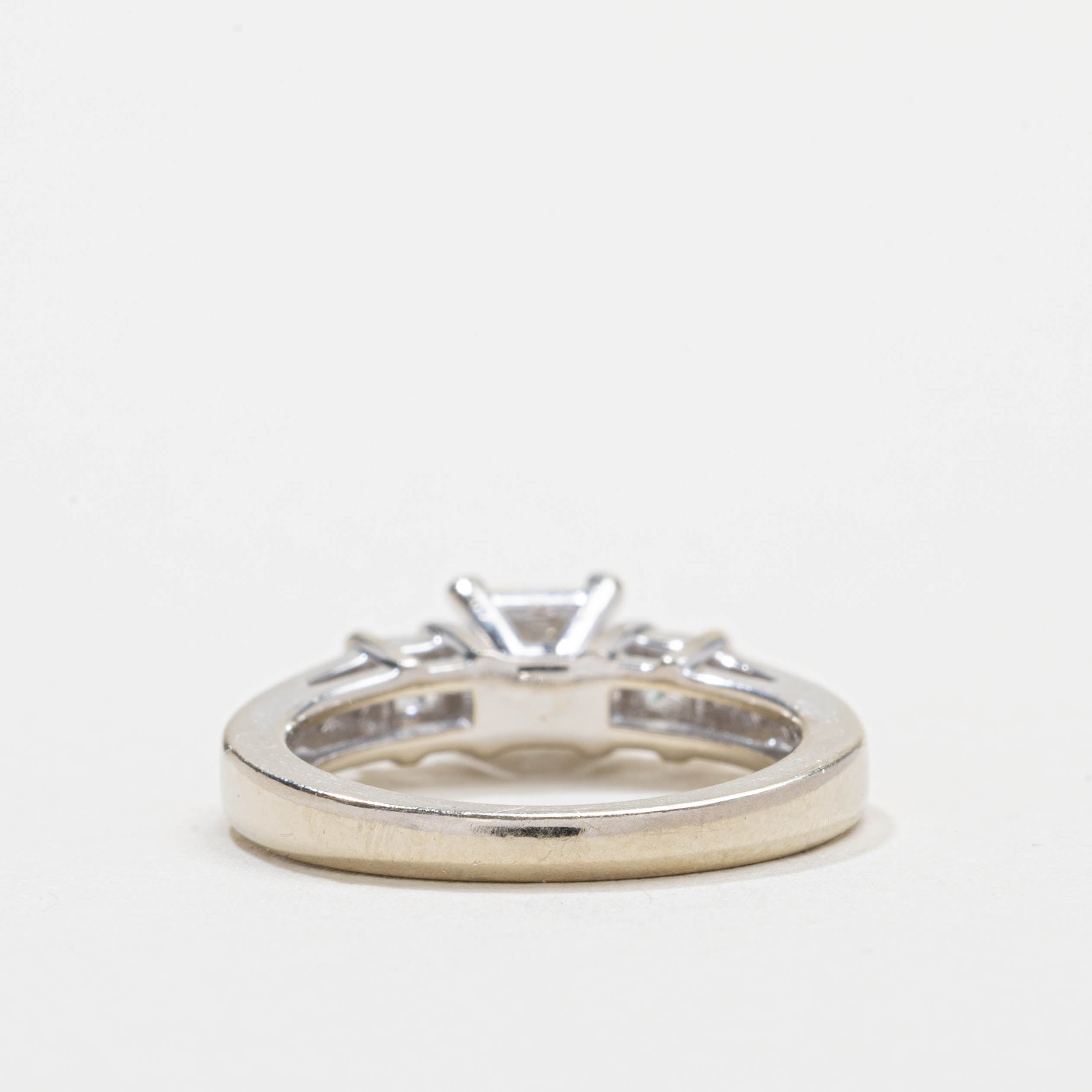 GIA Three Stone Princess Cut Diamond Ring | 0.54ct IF E, 0.41ctw | SZ 4.25