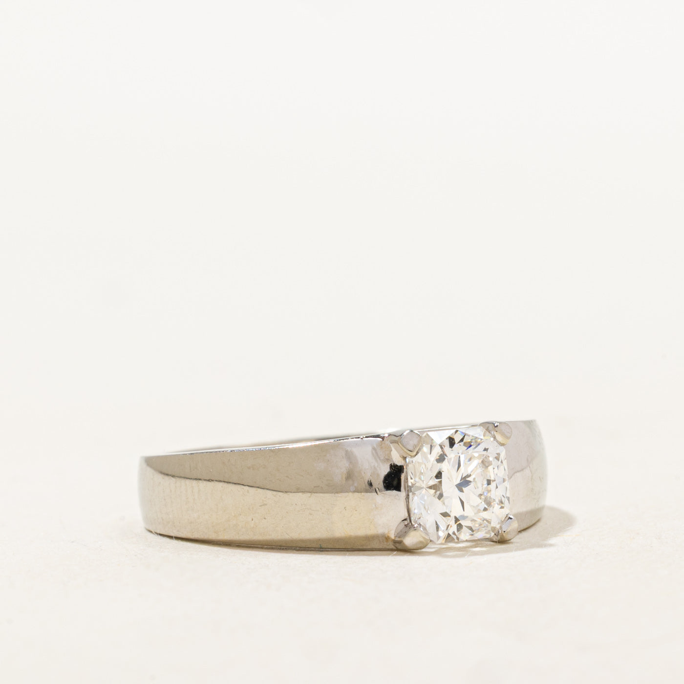 Bague de fiançailles en diamant taille radiant | 0,90 ct SI2/I1 F/G | Taille 6,5