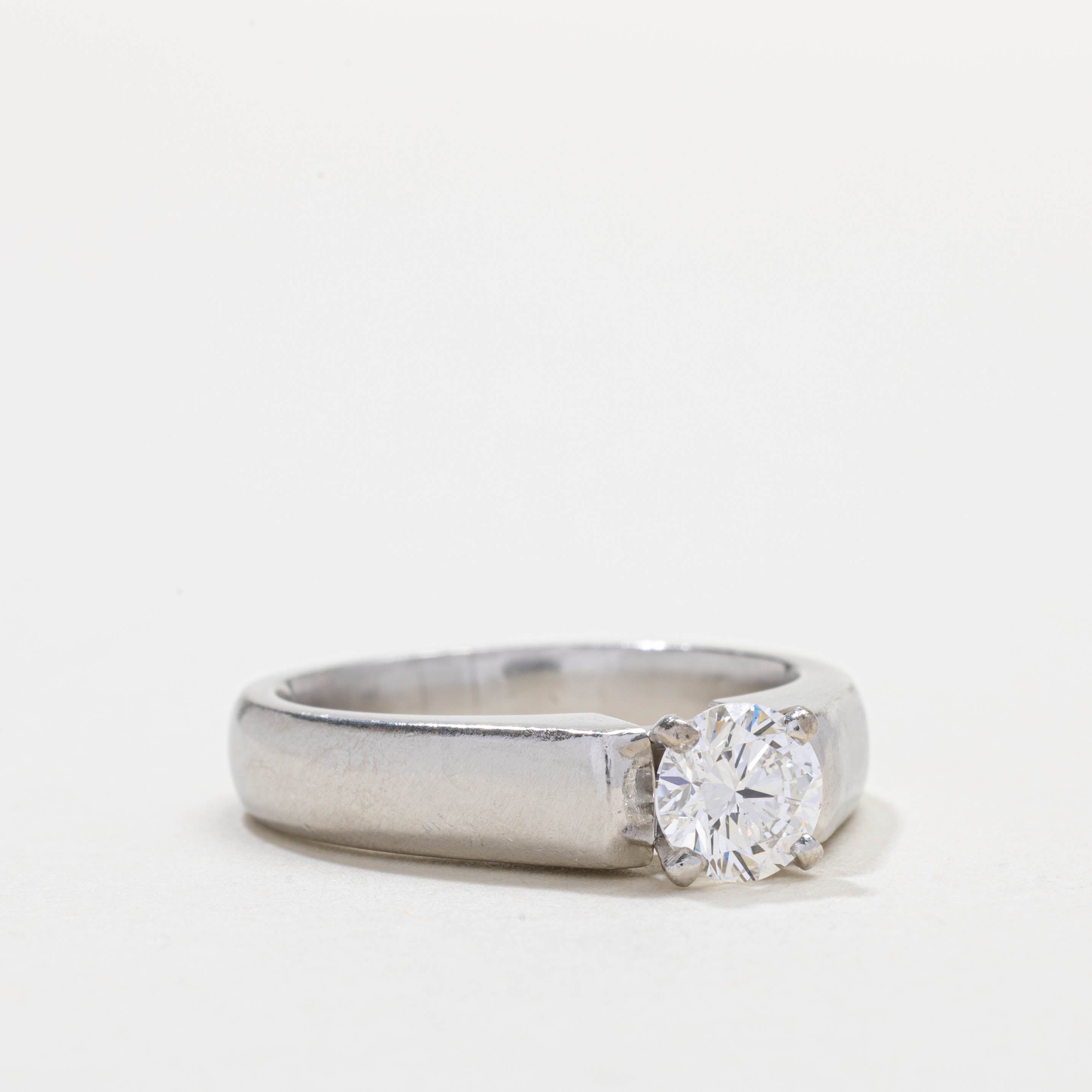 950 Platinum Solitaire Diamond Ring | 0.91ct SI2 G | SZ 8.0