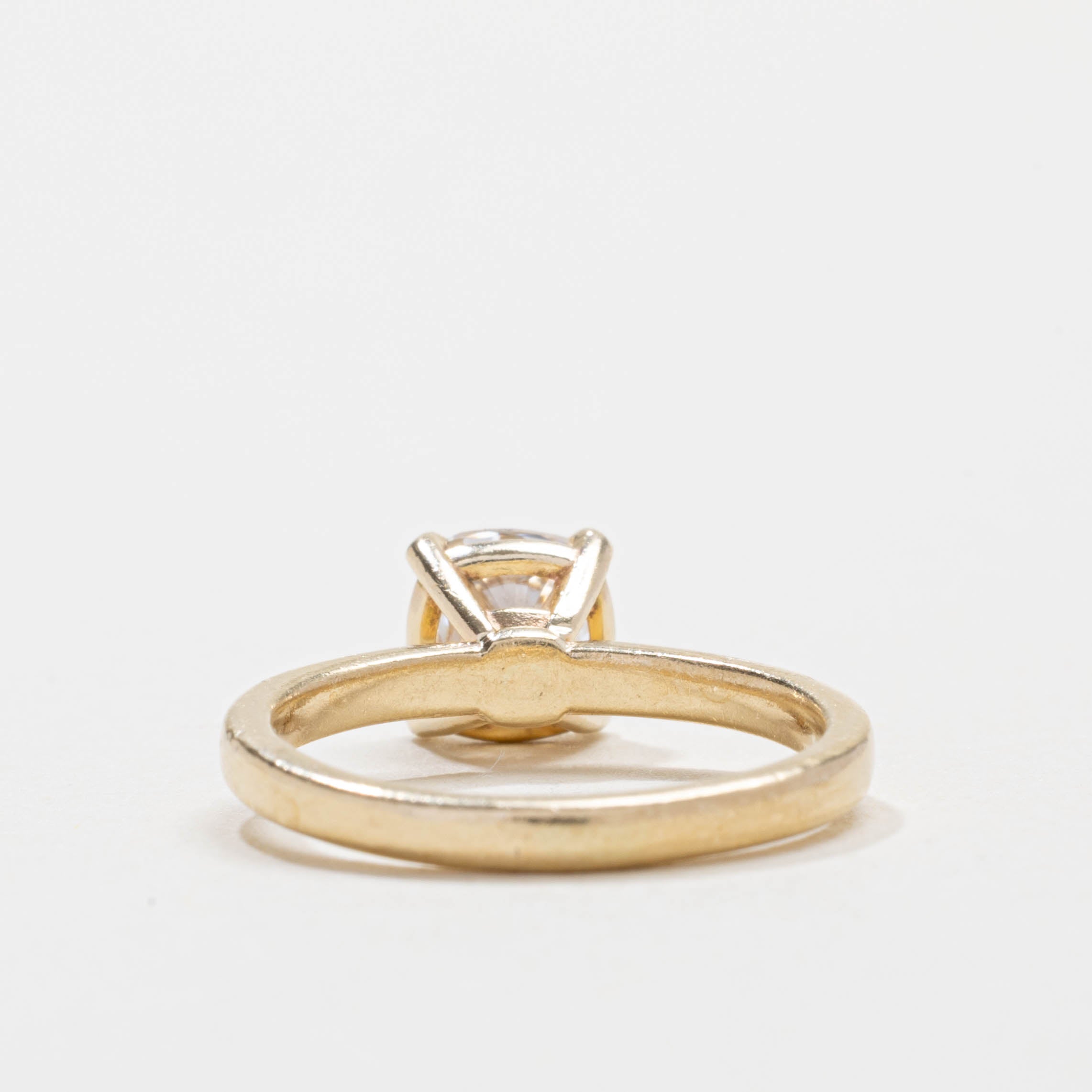 GIA Cushion Cut Solitaire Diamond Ring | 1.08ct VS2 F | SZ 4.5