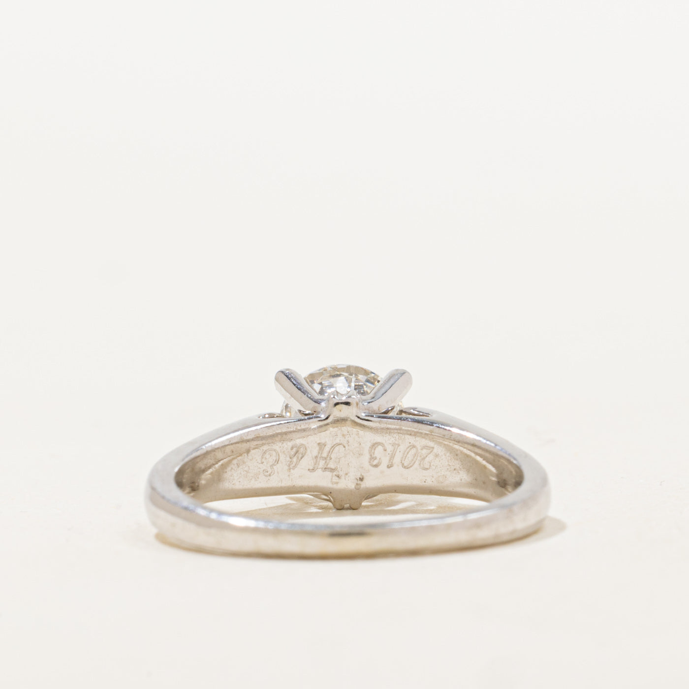 Solitaire Cathedral Diamond Engagement Ring | 1.01ct SI1 F | SZ 5.5