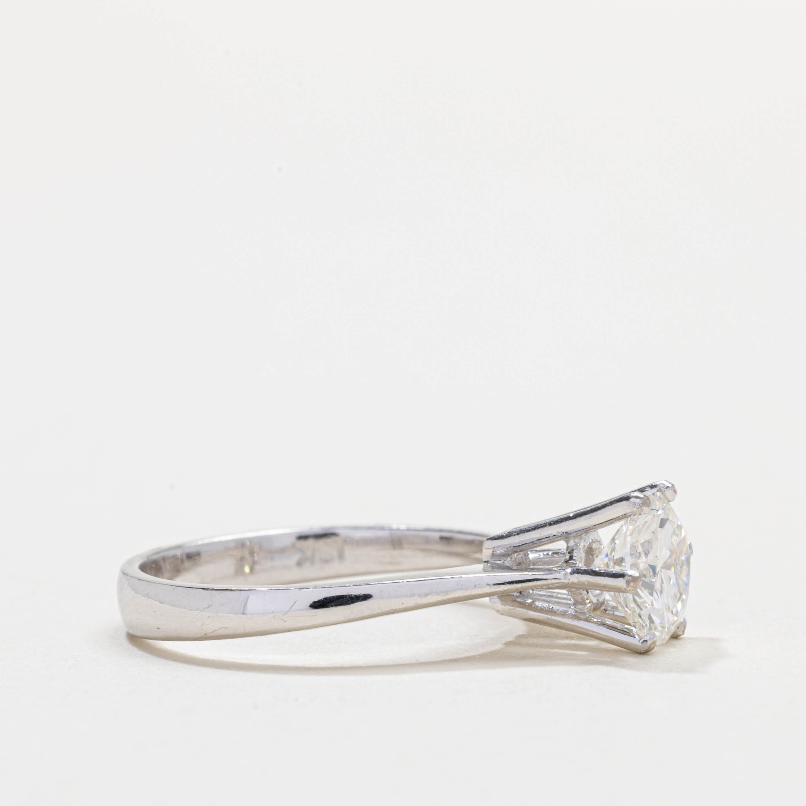 18K Solitaire Six Prong Diamond Ring | 1.0ct VS1 H | SZ 5.0