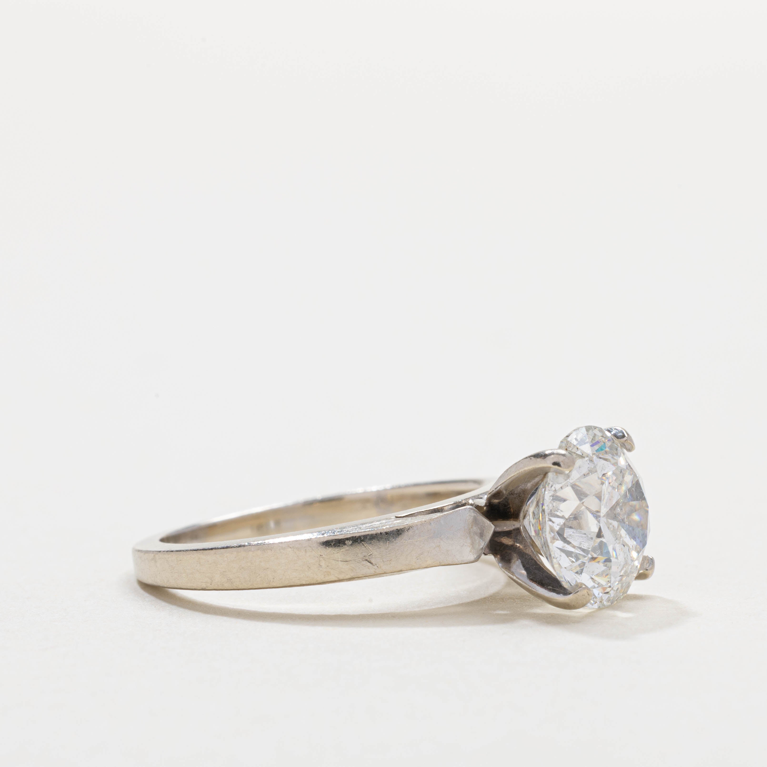 Bague de fiançailles solitaire en or 14 carats avec diamant | 2,83 ct I2 K/L | Taille 6,25